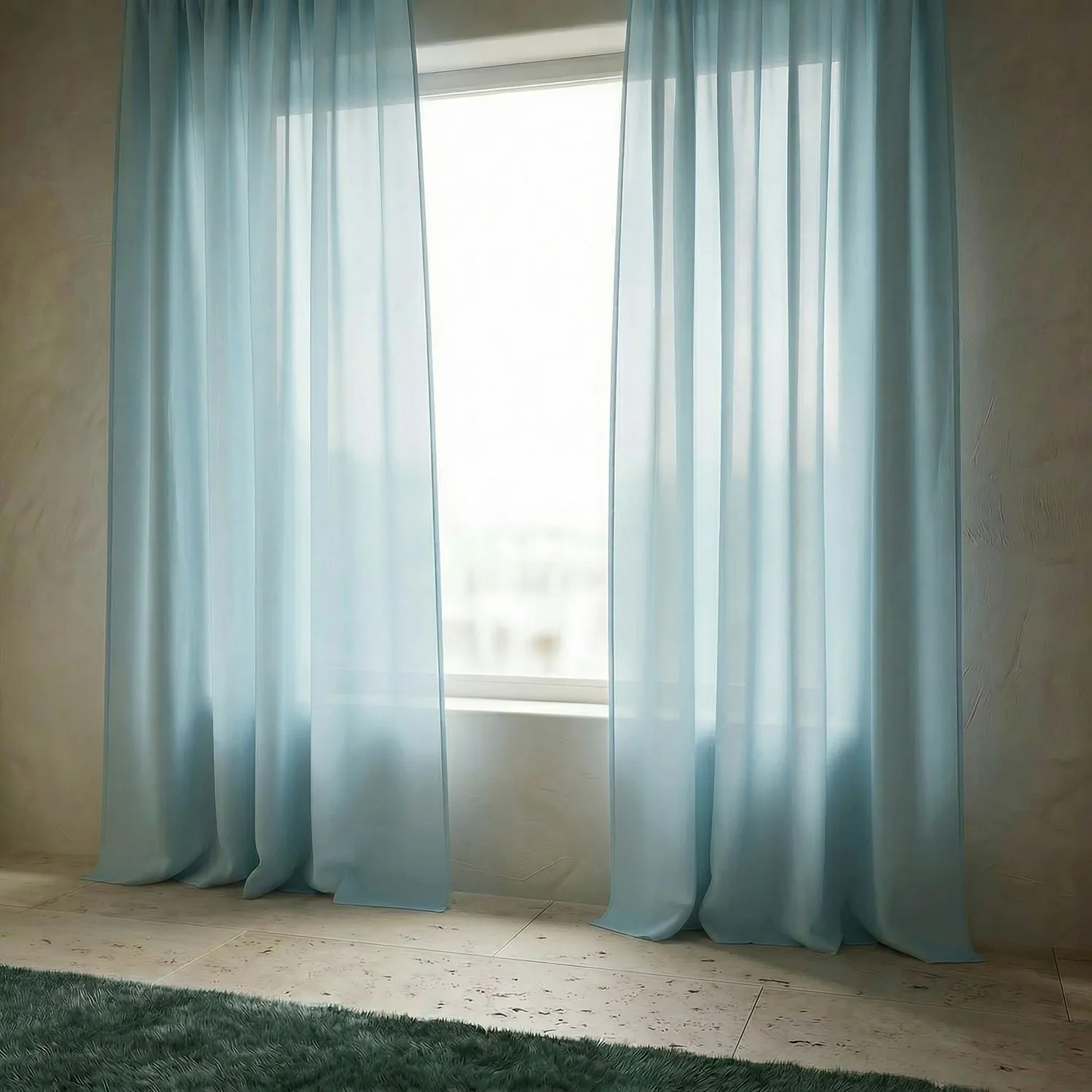 Curtains 2-Pack - Linen Blend Curtain Lumira (light blue)