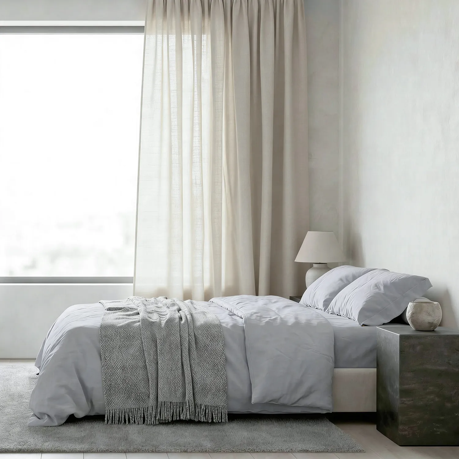 Curtains 2-Pack - Linen Blend Curtain Lumira (white)