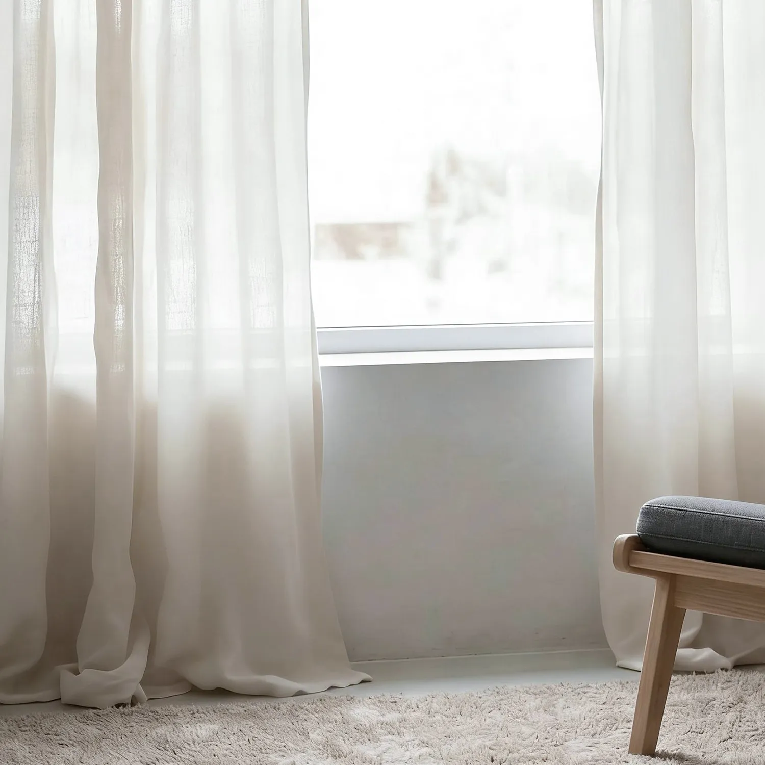 Curtains 2-Pack - Linen Blend Curtain Lumira (white)