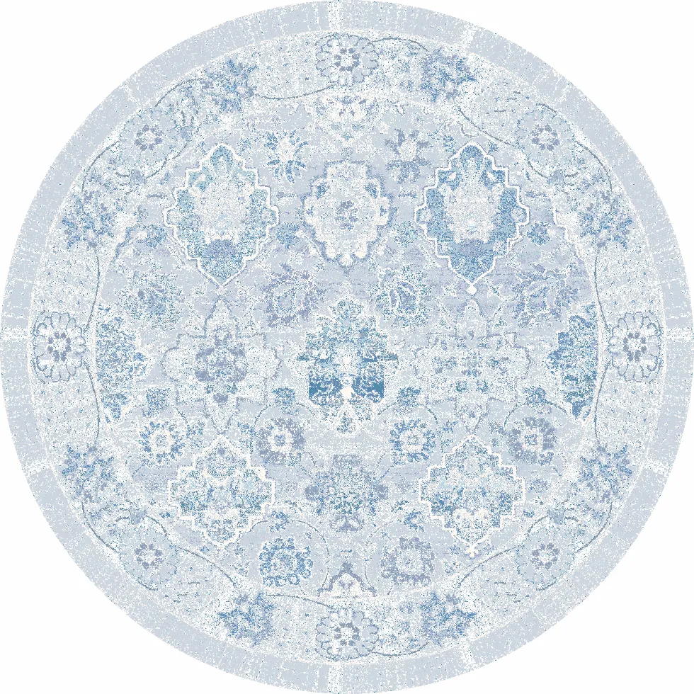 Round rug - Magnolia (blue)