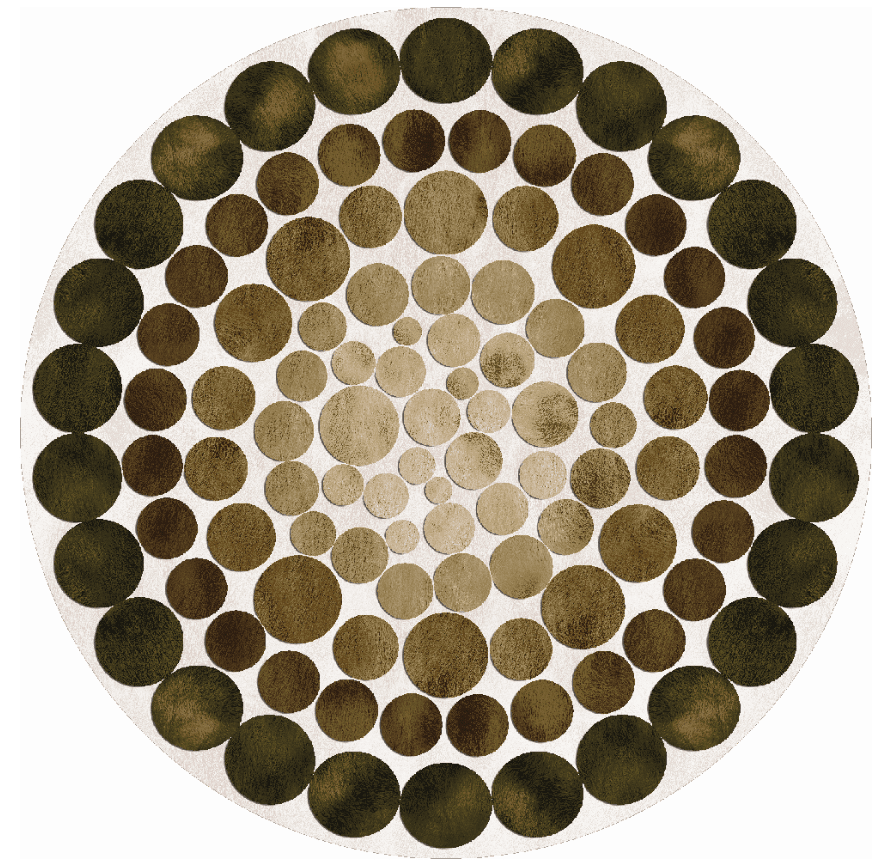 Round rug - Marineo (brown/green)