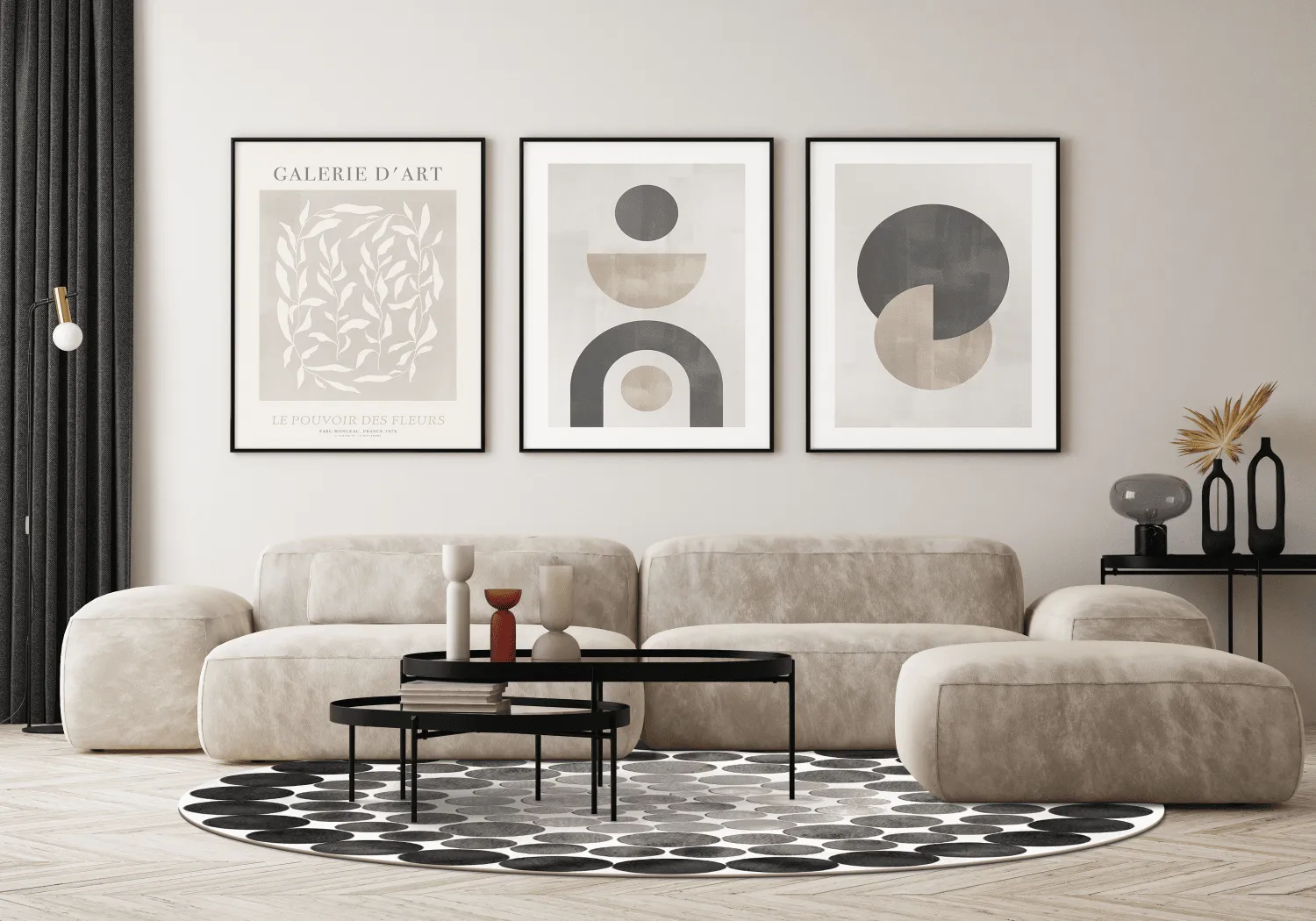 Round rug - Marineo (grey)