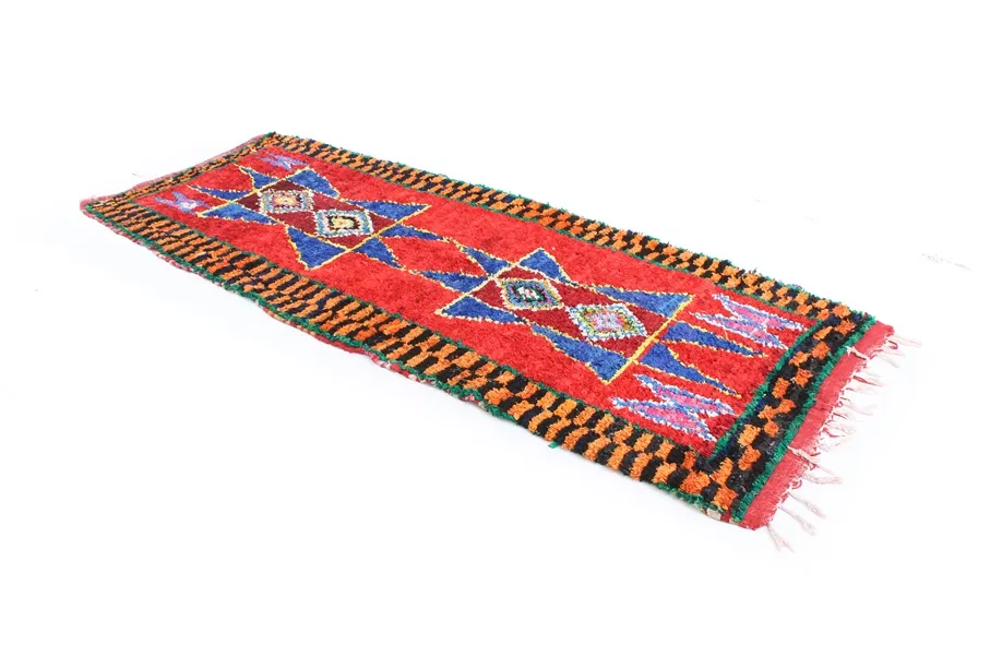 Moroccan Berber rug Boucherouite 315 x 120 cm