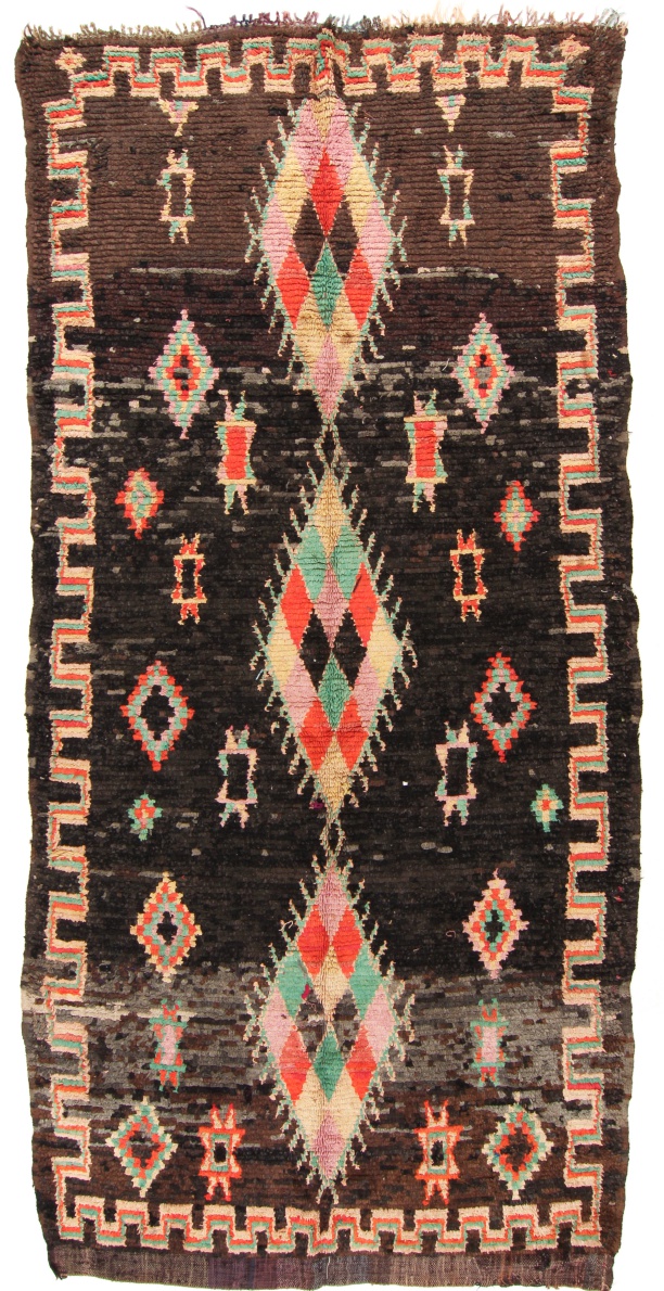 Moroccan Berber rug Boucherouite 365 x 165 cm