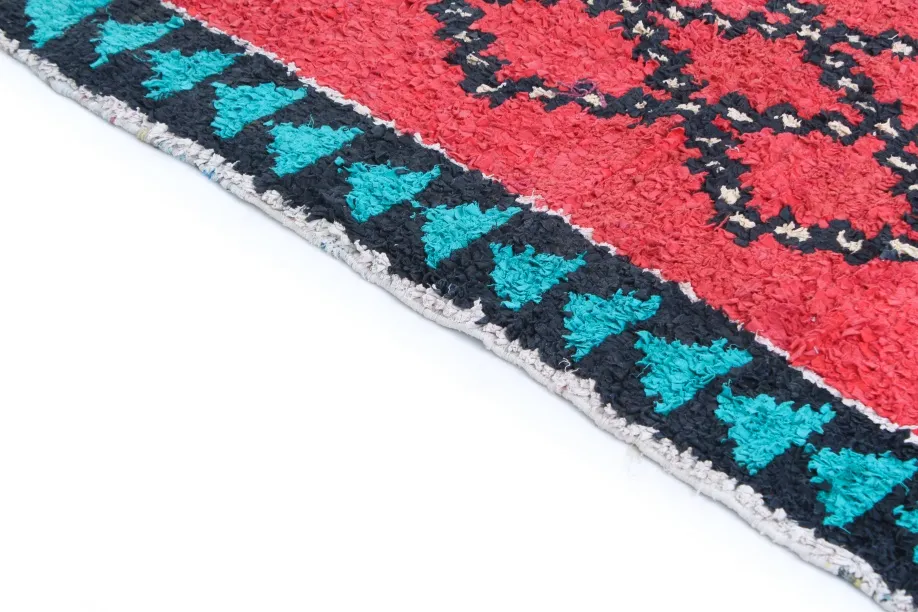 Moroccan Berber rug Boucherouite 370 x 170 cm