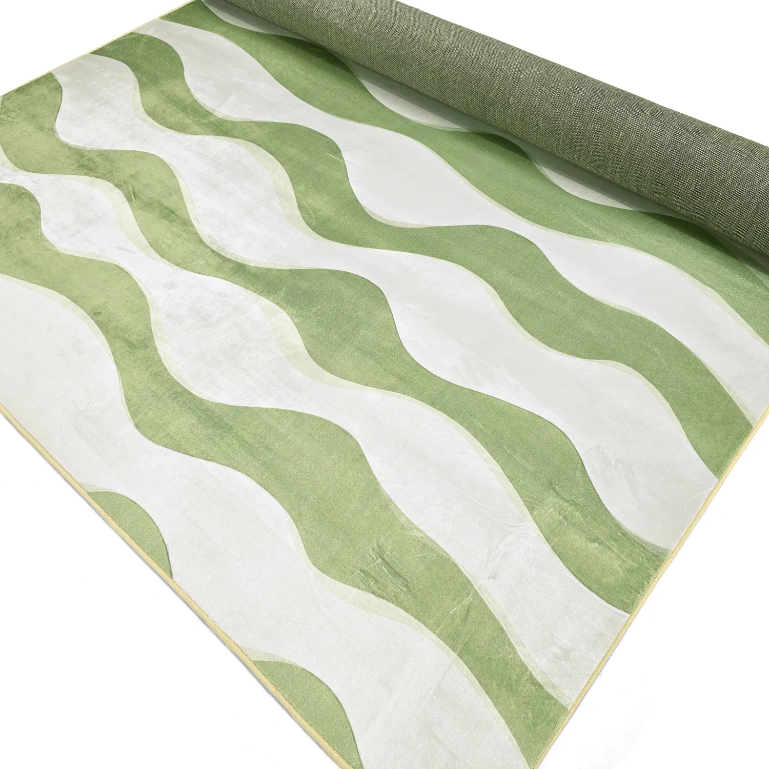 Wilton rug - Marsala (green/white)