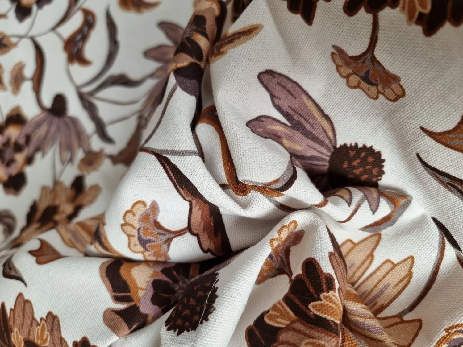 Cotton tablecloth - Mathilde (purple)