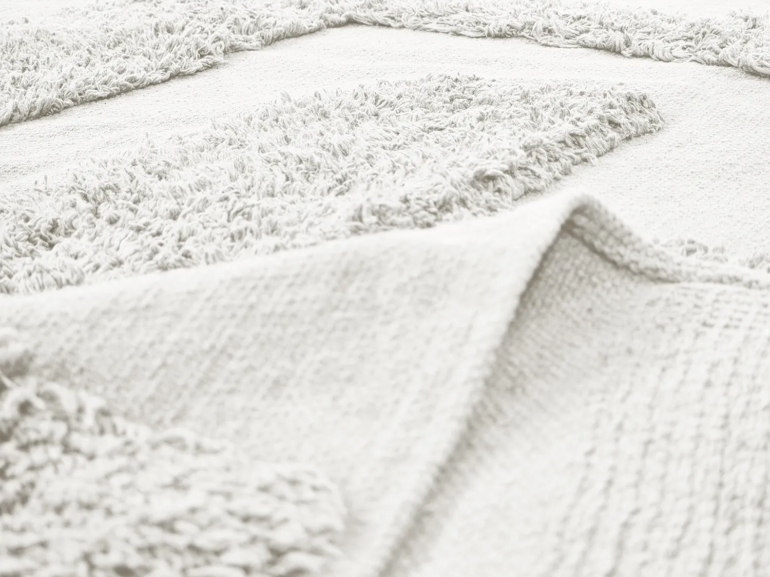 Round rug - Alexa Natural Cotton Shaggy (offwhite)