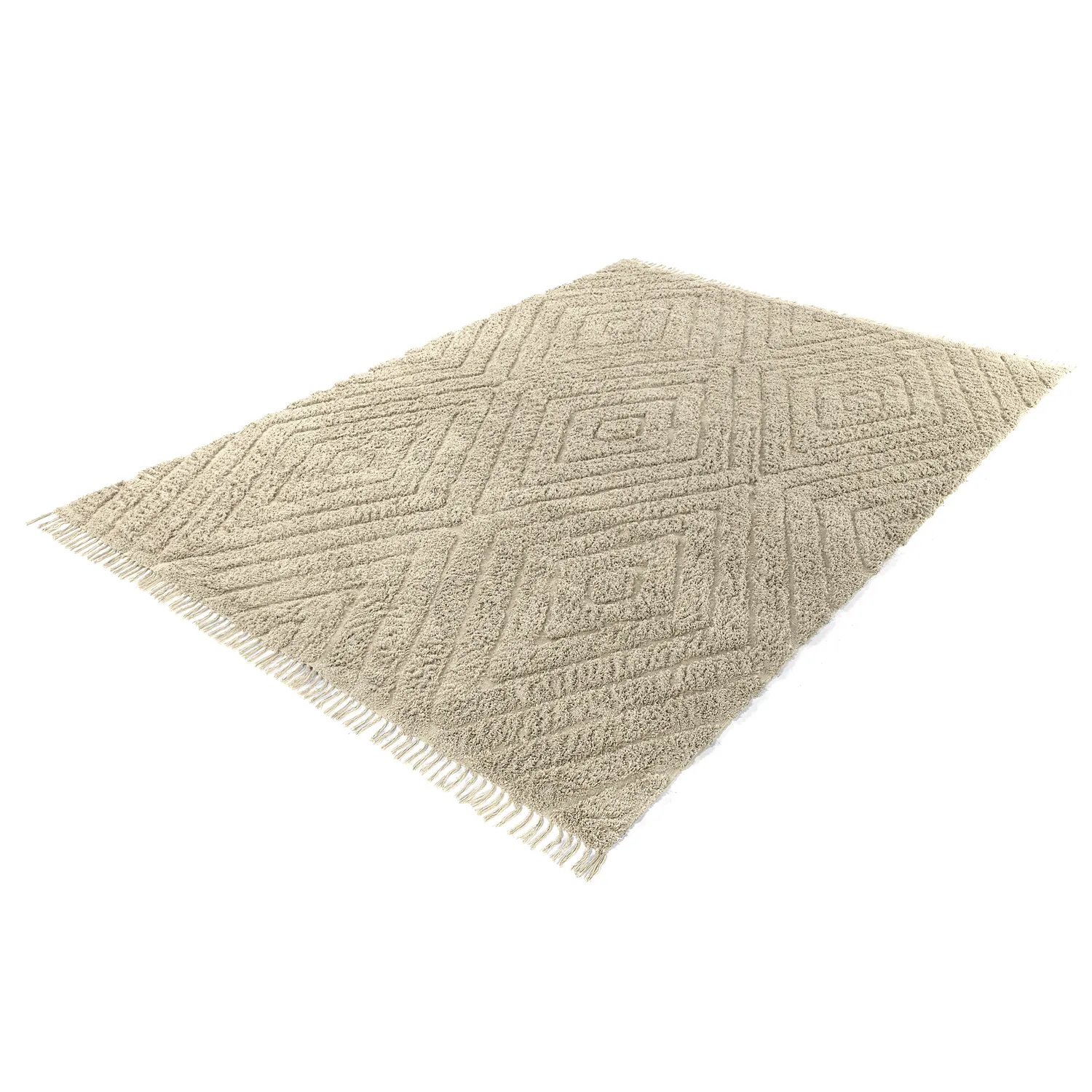 Shaggy rugs - Amberley Natural Cotton Shaggy (beige)