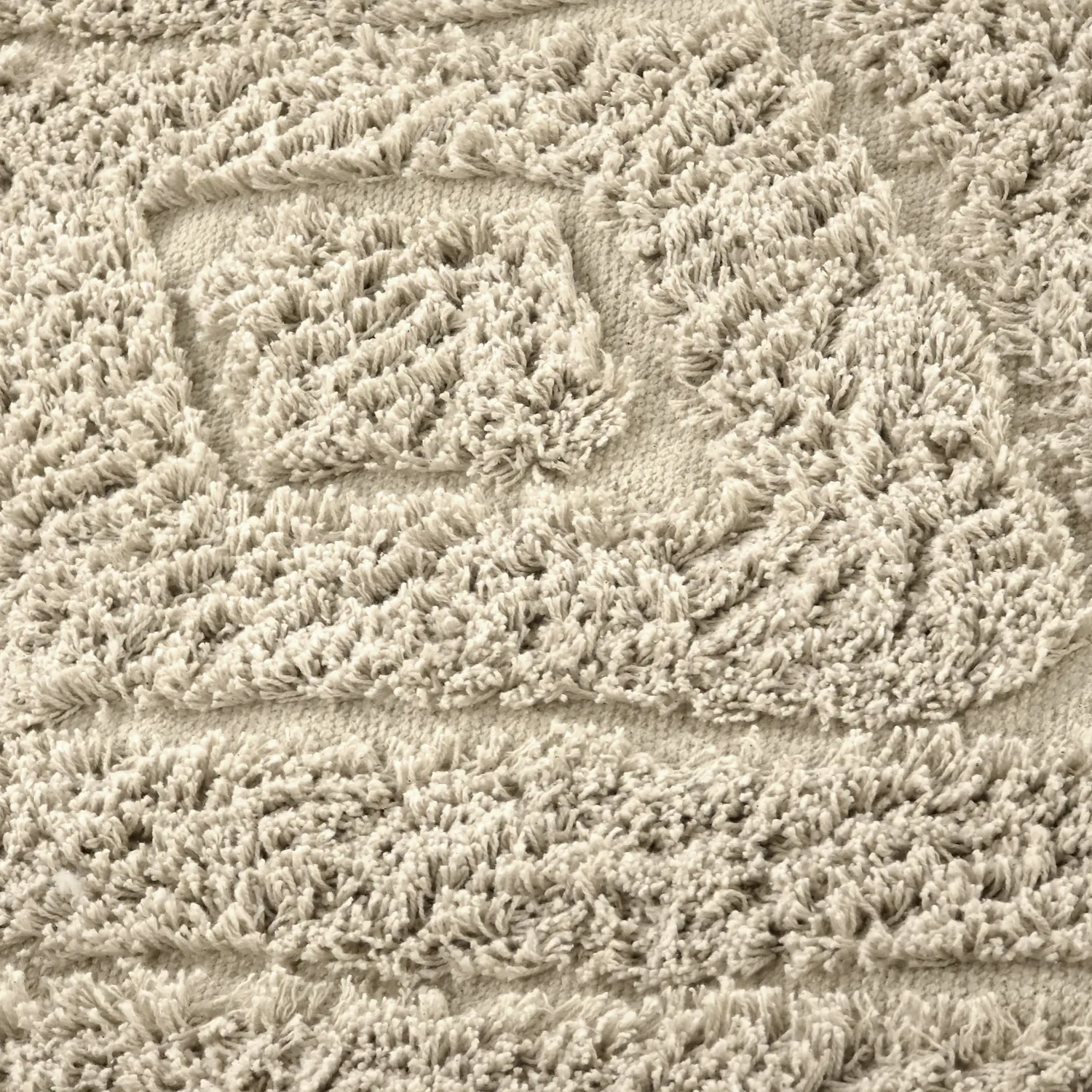 Round rug - Amberley Natural Cotton Shaggy (beige)
