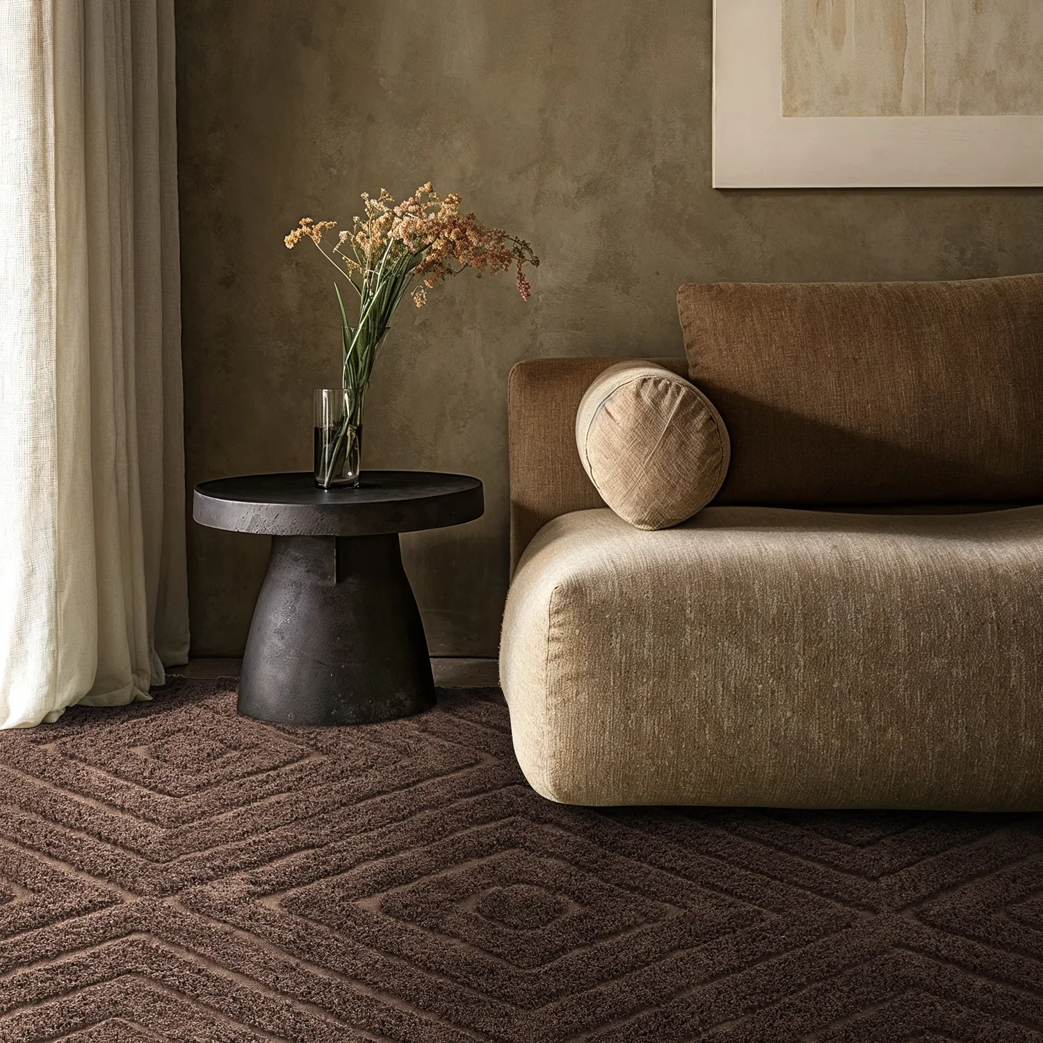 Shaggy rugs - Amberley Natural Cotton Shaggy (brown)