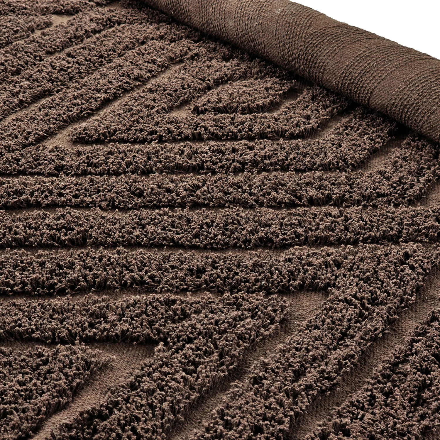 Round rug - Amberley Natural Cotton Shaggy (brown)