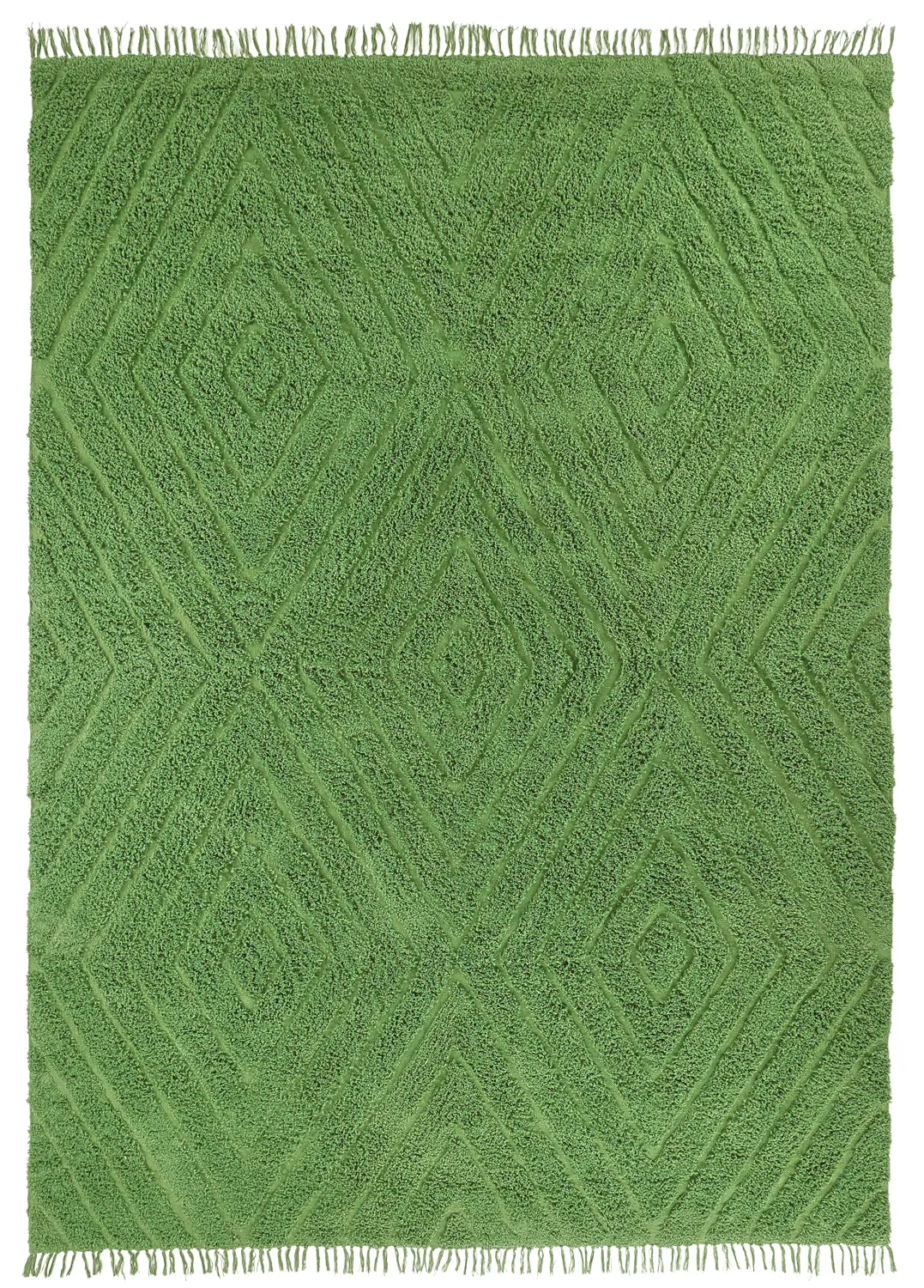 Shaggy rugs - Amberley Natural Cotton Shaggy (green)