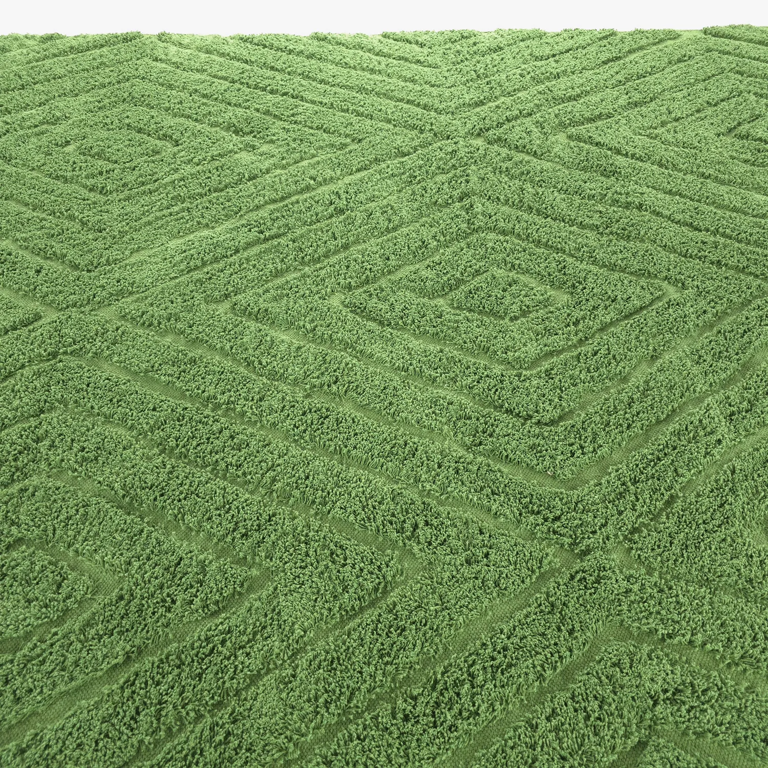 Shaggy rugs - Amberley Natural Cotton Shaggy (green)