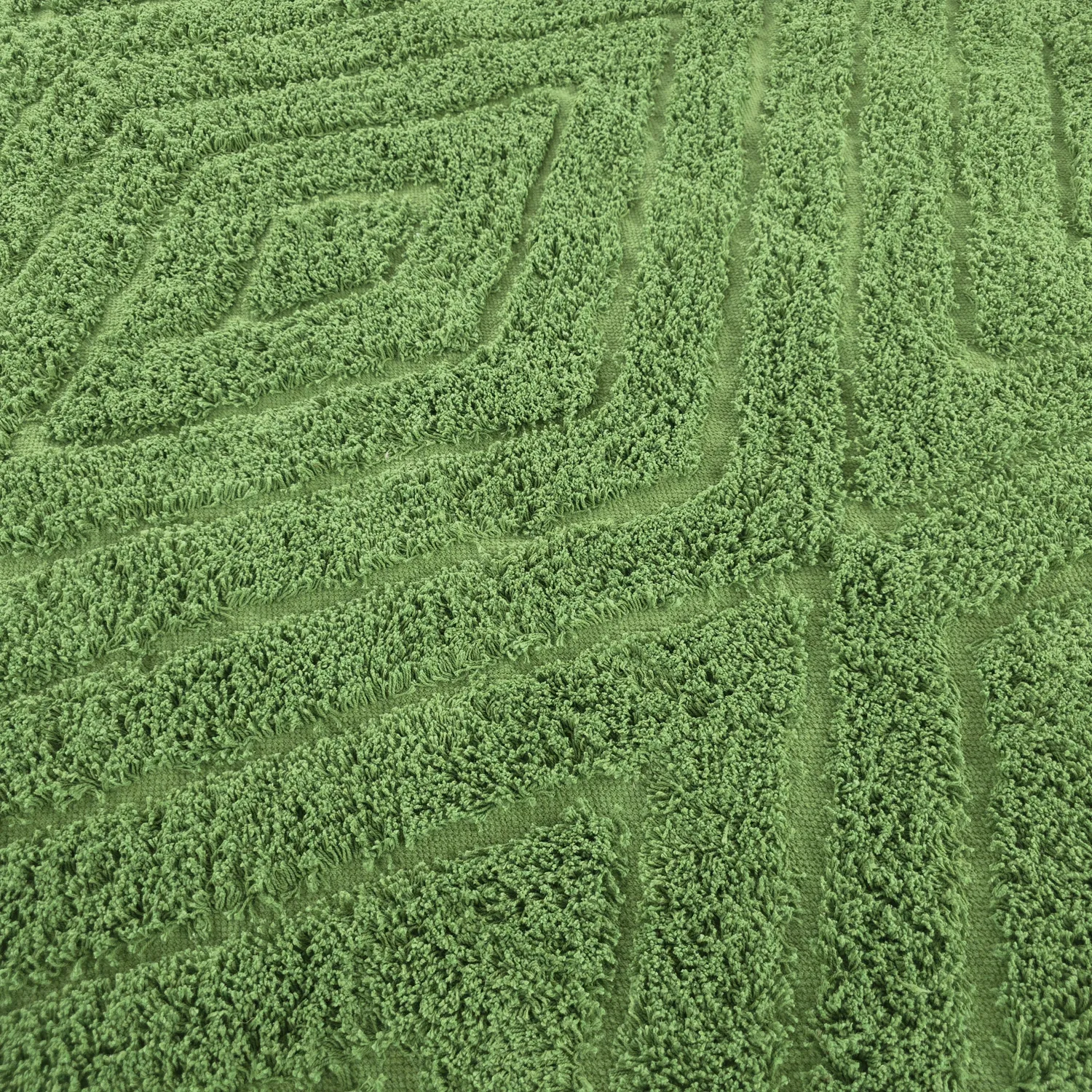 Shaggy rugs - Amberley Natural Cotton Shaggy (green)