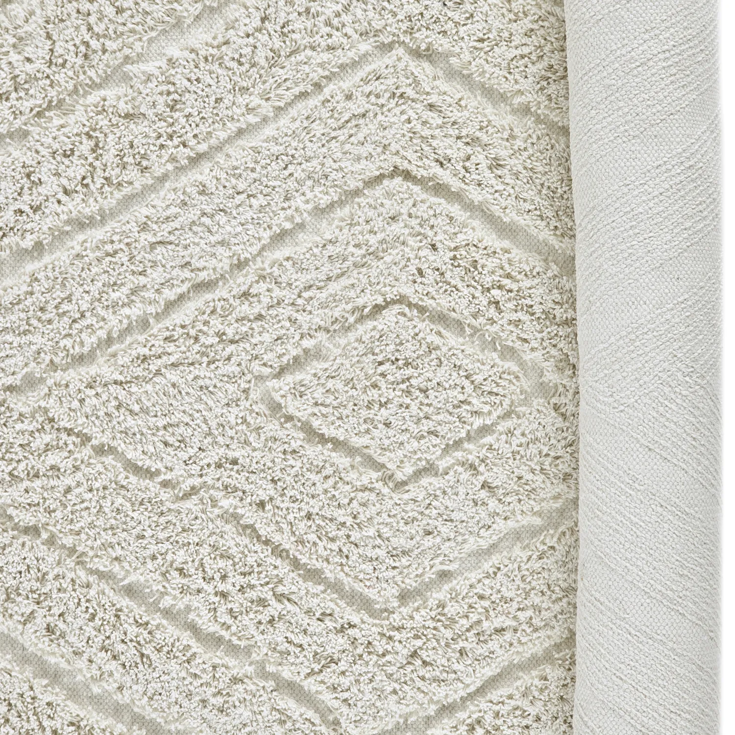 Shaggy rugs - Amberley Natural Cotton Shaggy (off-white)