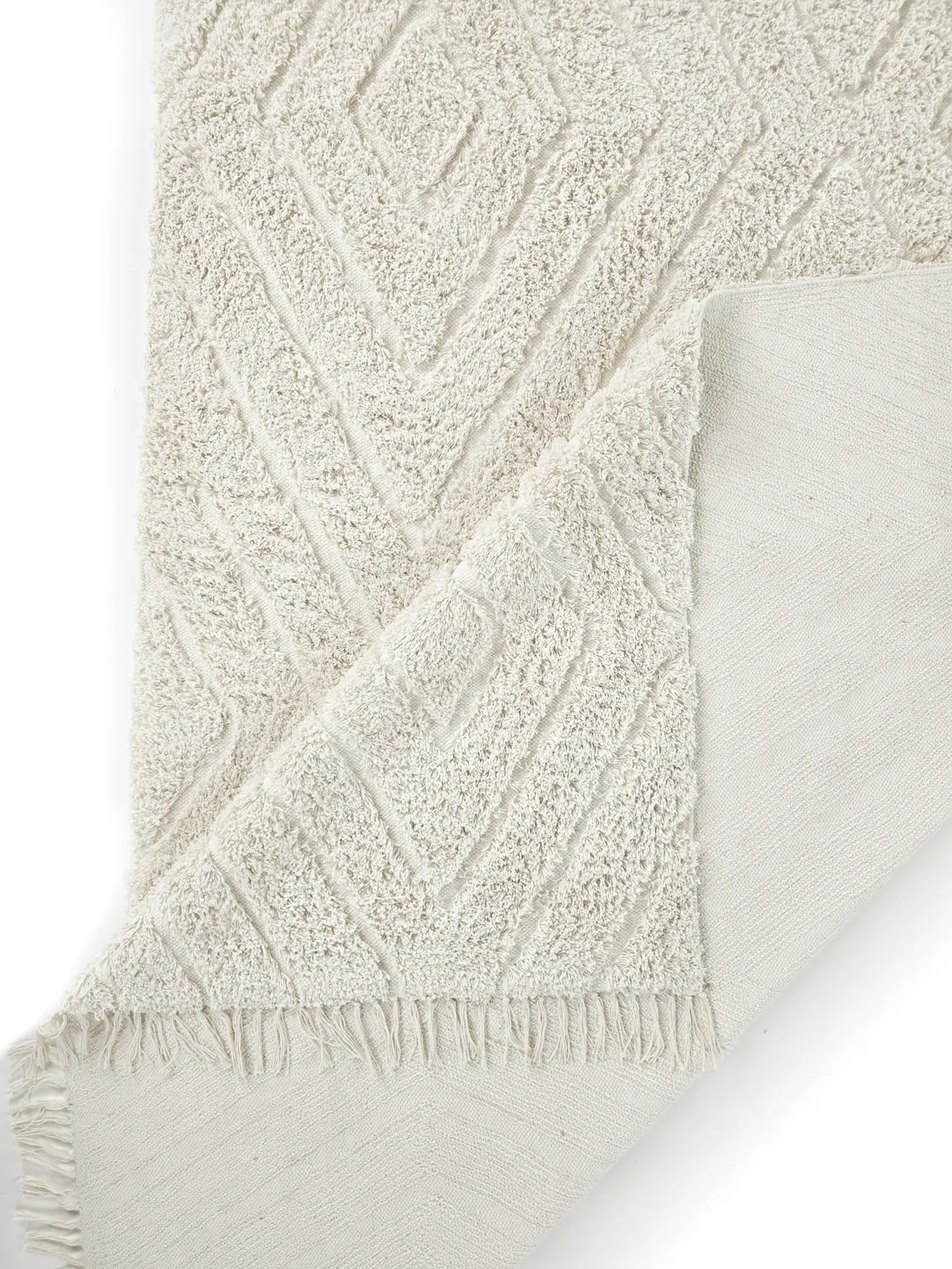 Shaggy rugs - Amberley Natural Cotton Shaggy (off-white)