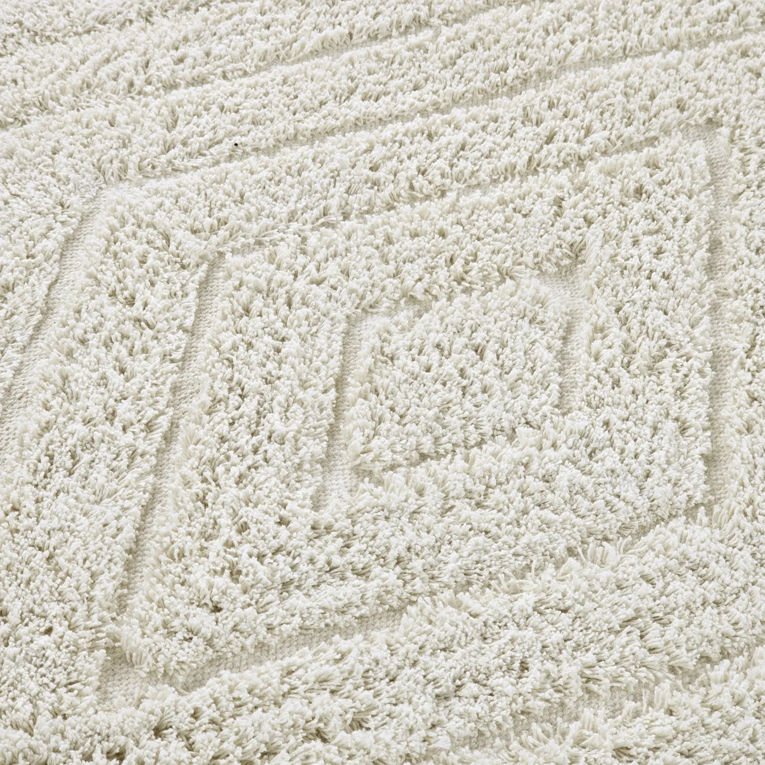 Round rug - Amberley Natural Cotton Shaggy (off-white)