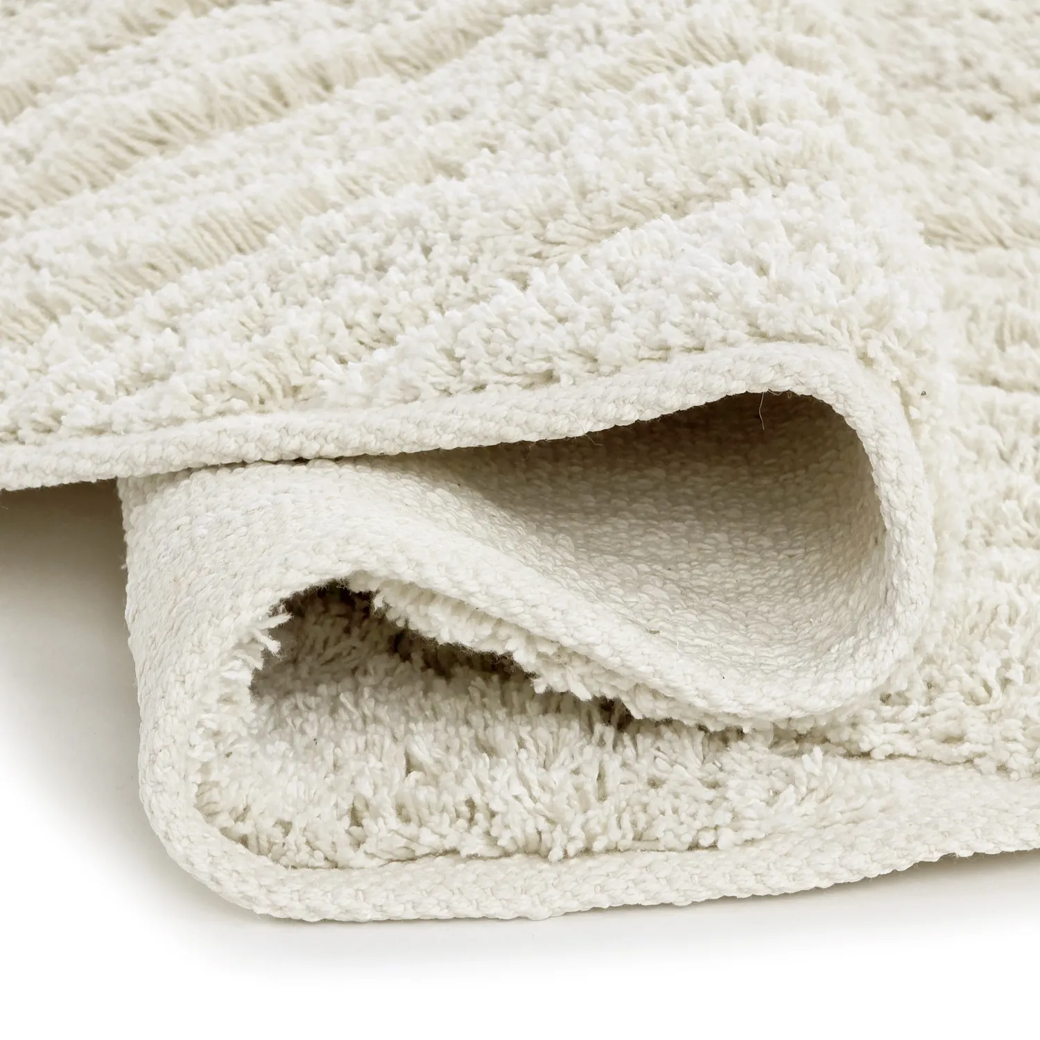 Round rug - Amberley Natural Cotton Shaggy (off-white)