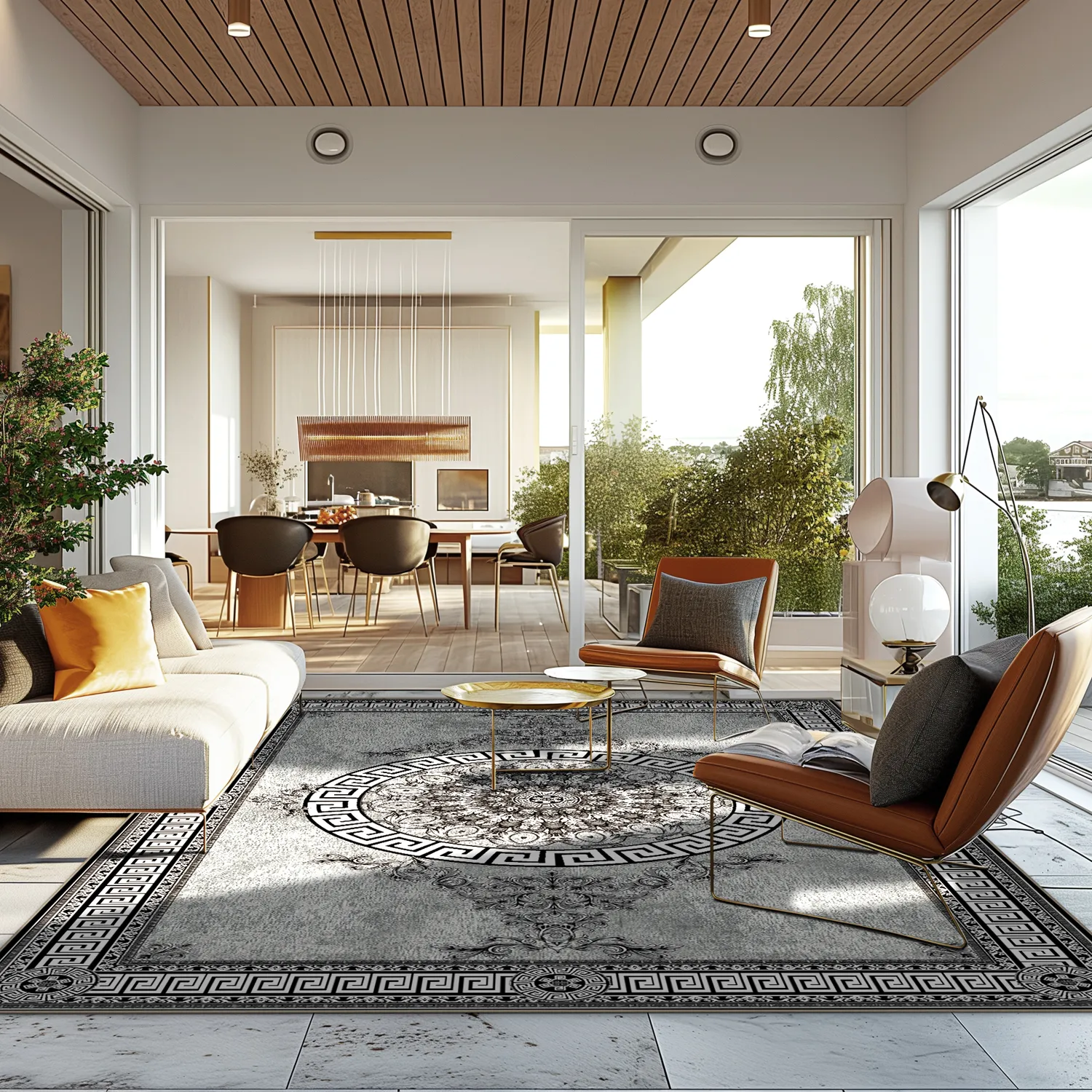 Wilton rug - Amer (black/white)