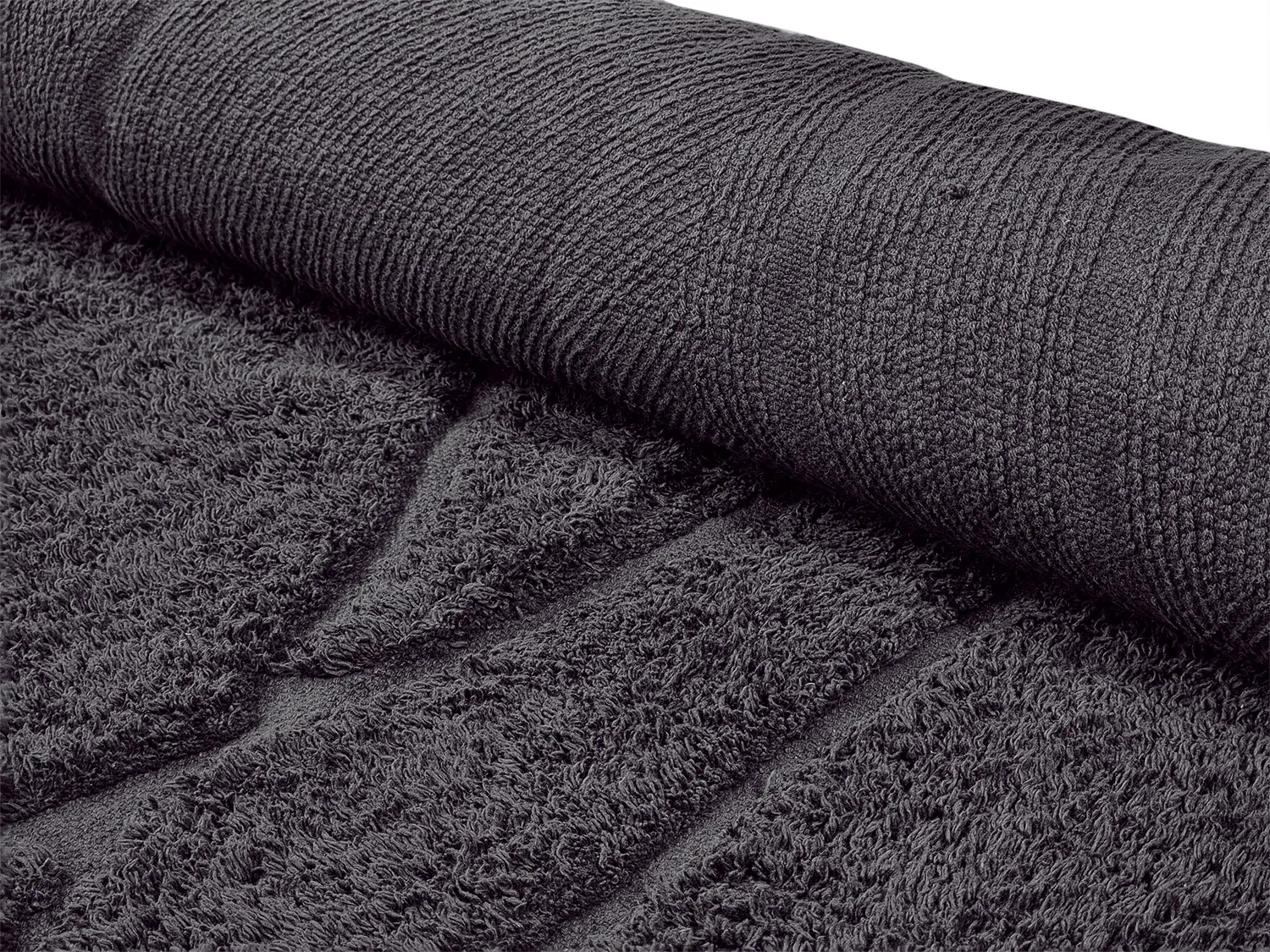 Round rug - Andrea Natural Cotton Shaggy (black)