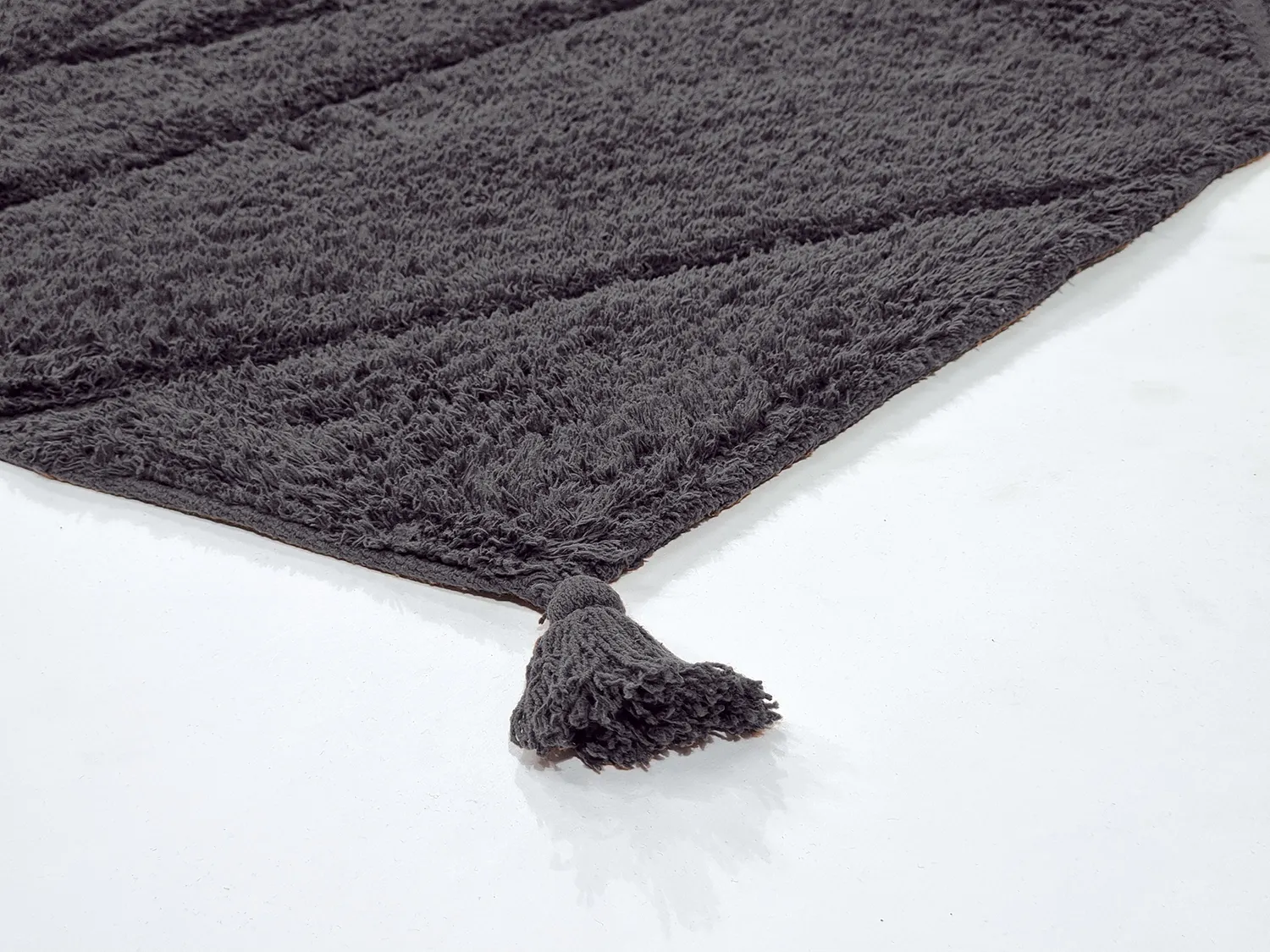 Shaggy rugs - Andrea Natural Cotton Shaggy (black)