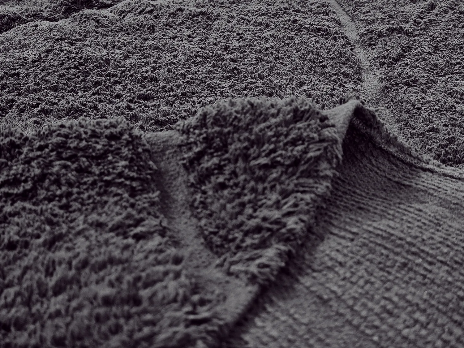 Shaggy rugs - Andrea Natural Cotton Shaggy (black)