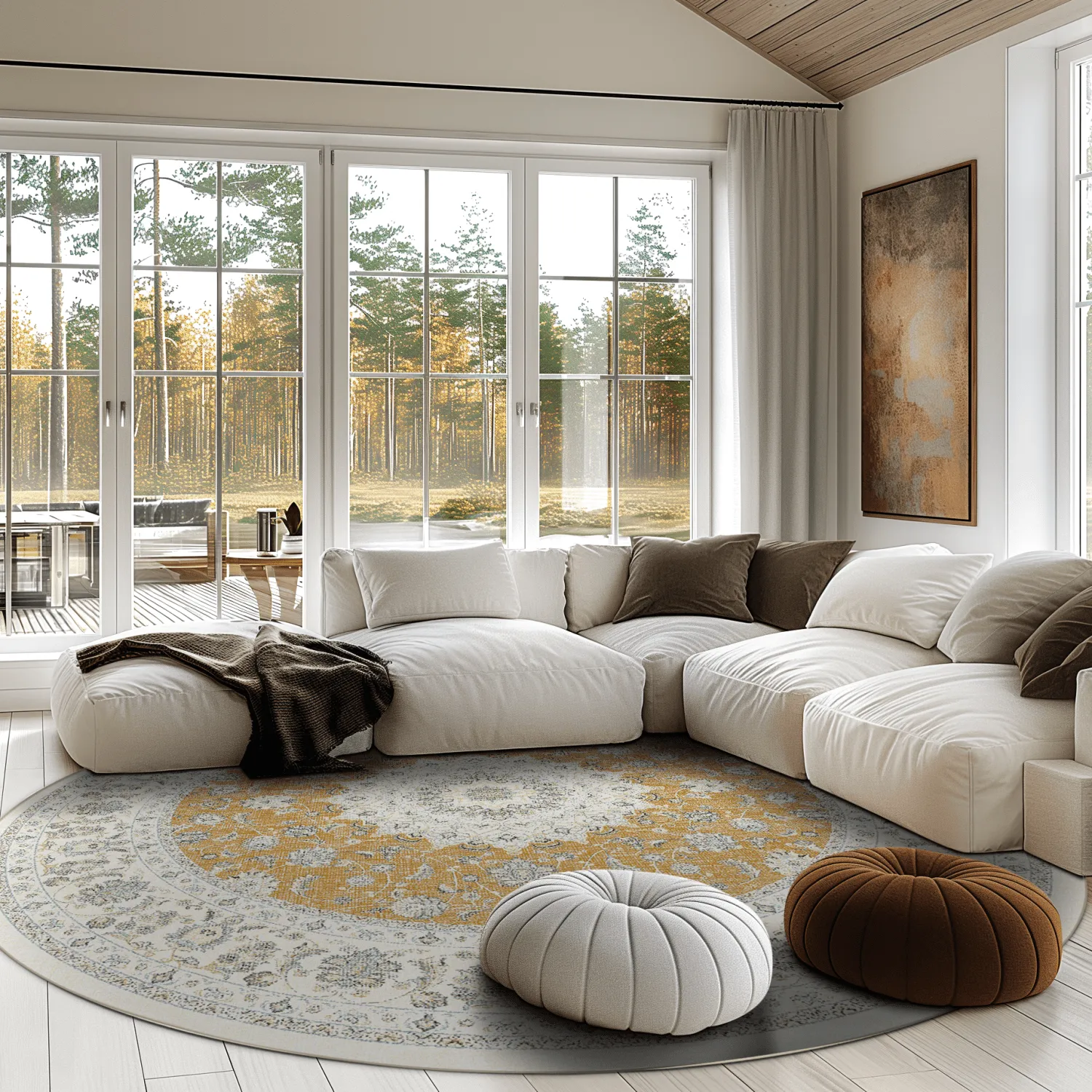 Round rug - Arabella (ochre)