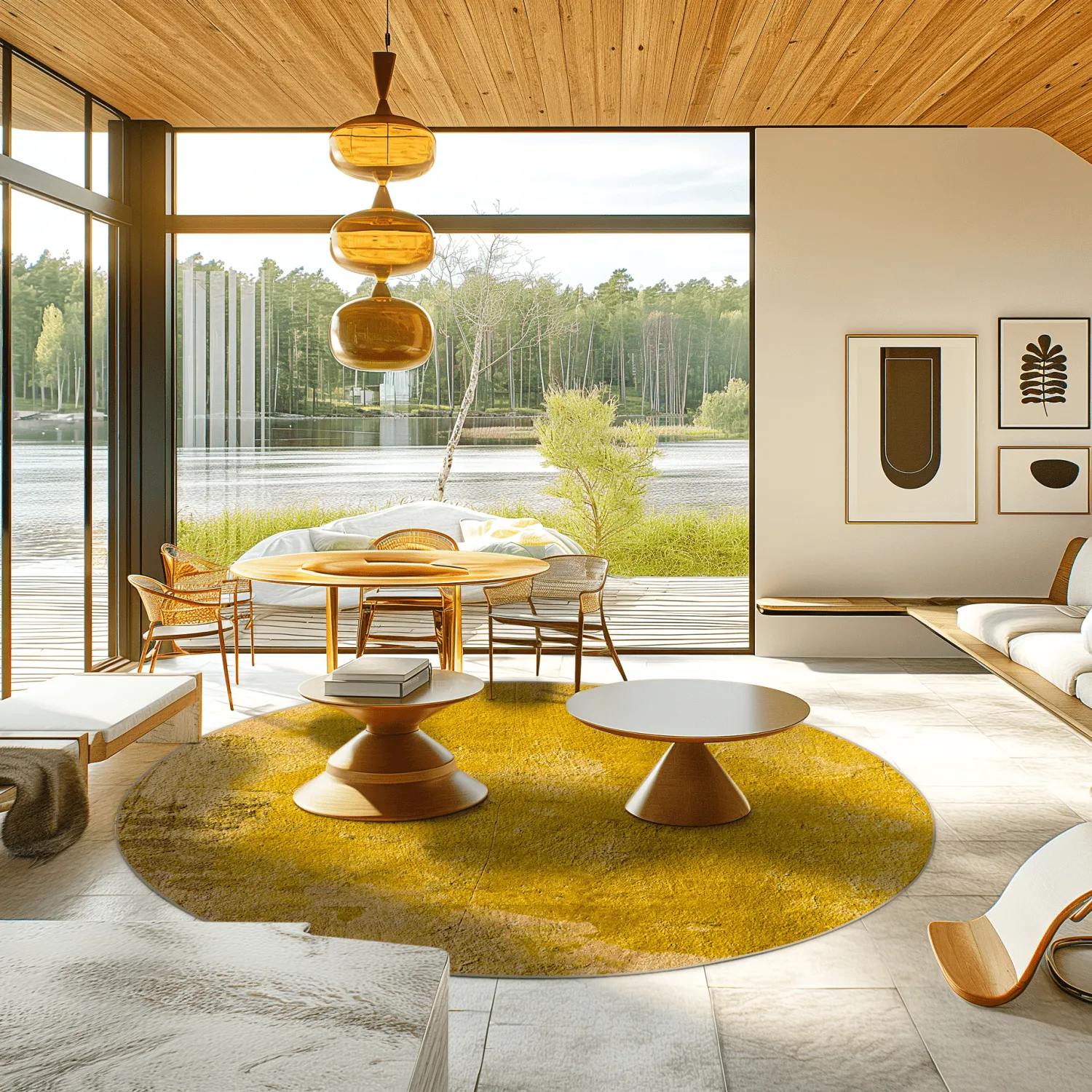 Round rug - Arbus (gold)
