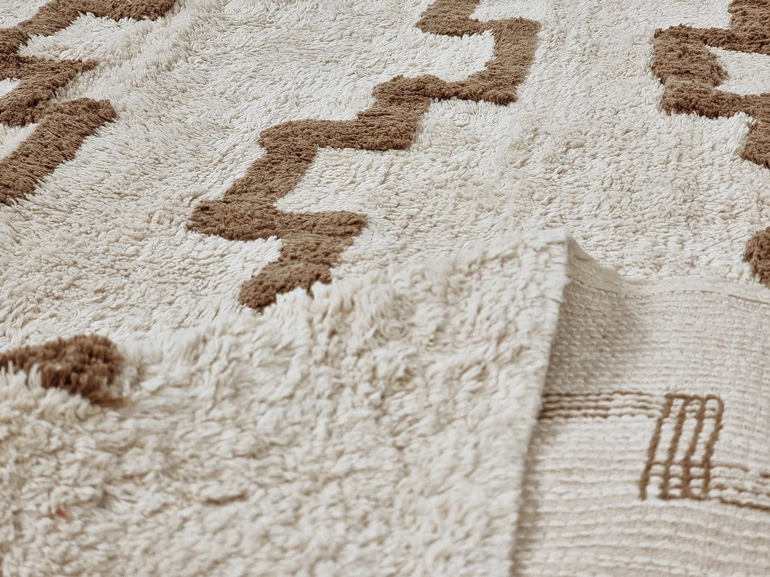 Shaggy rugs - Arlon Natural Cotton Shaggy (beige)