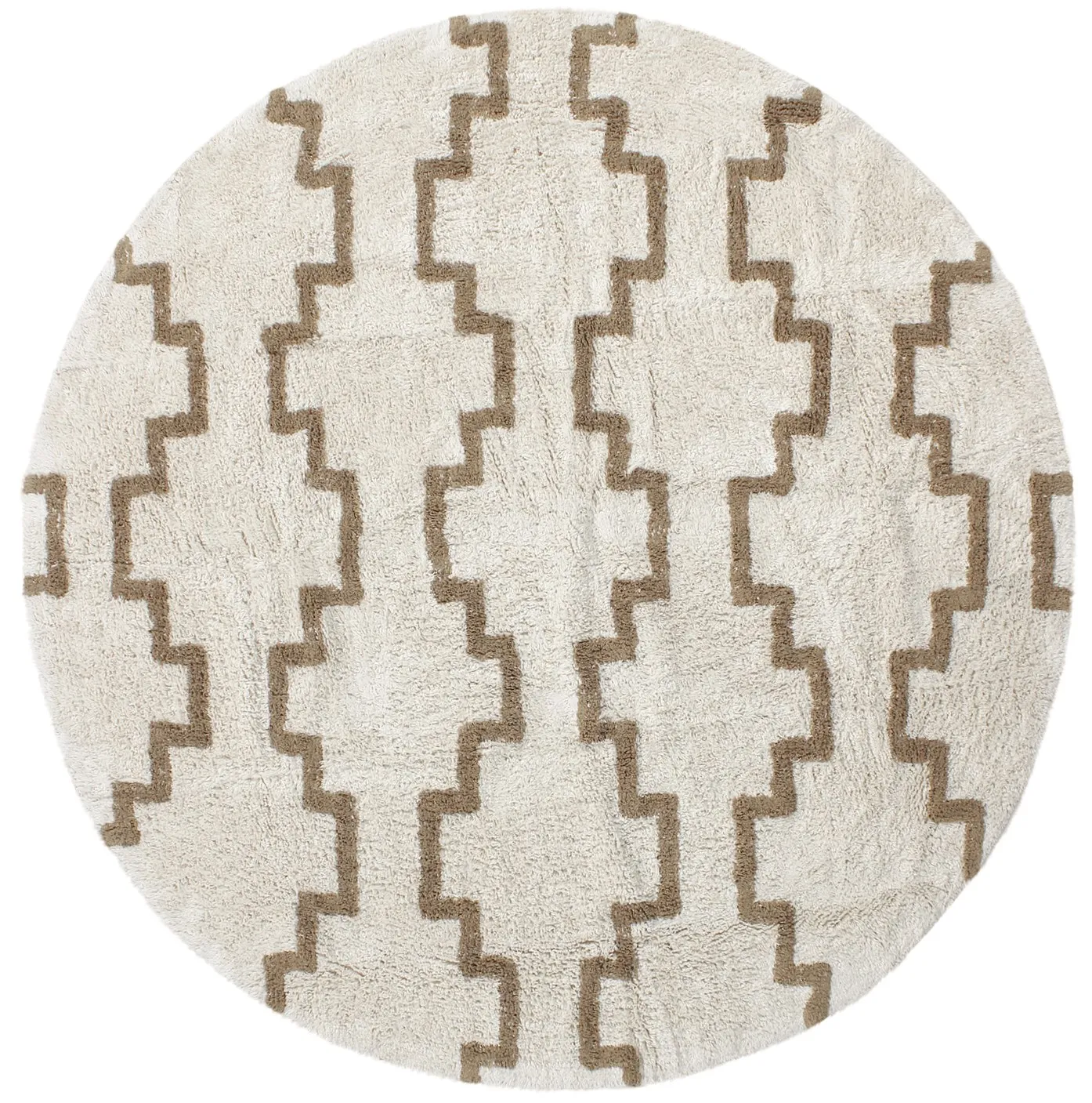Round rug - Arlon Natural Cotton Shaggy (beige)