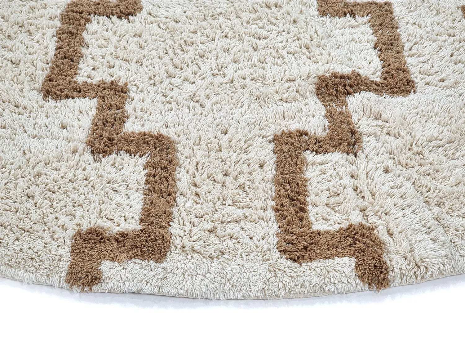 Round rug - Arlon Natural Cotton Shaggy (beige)