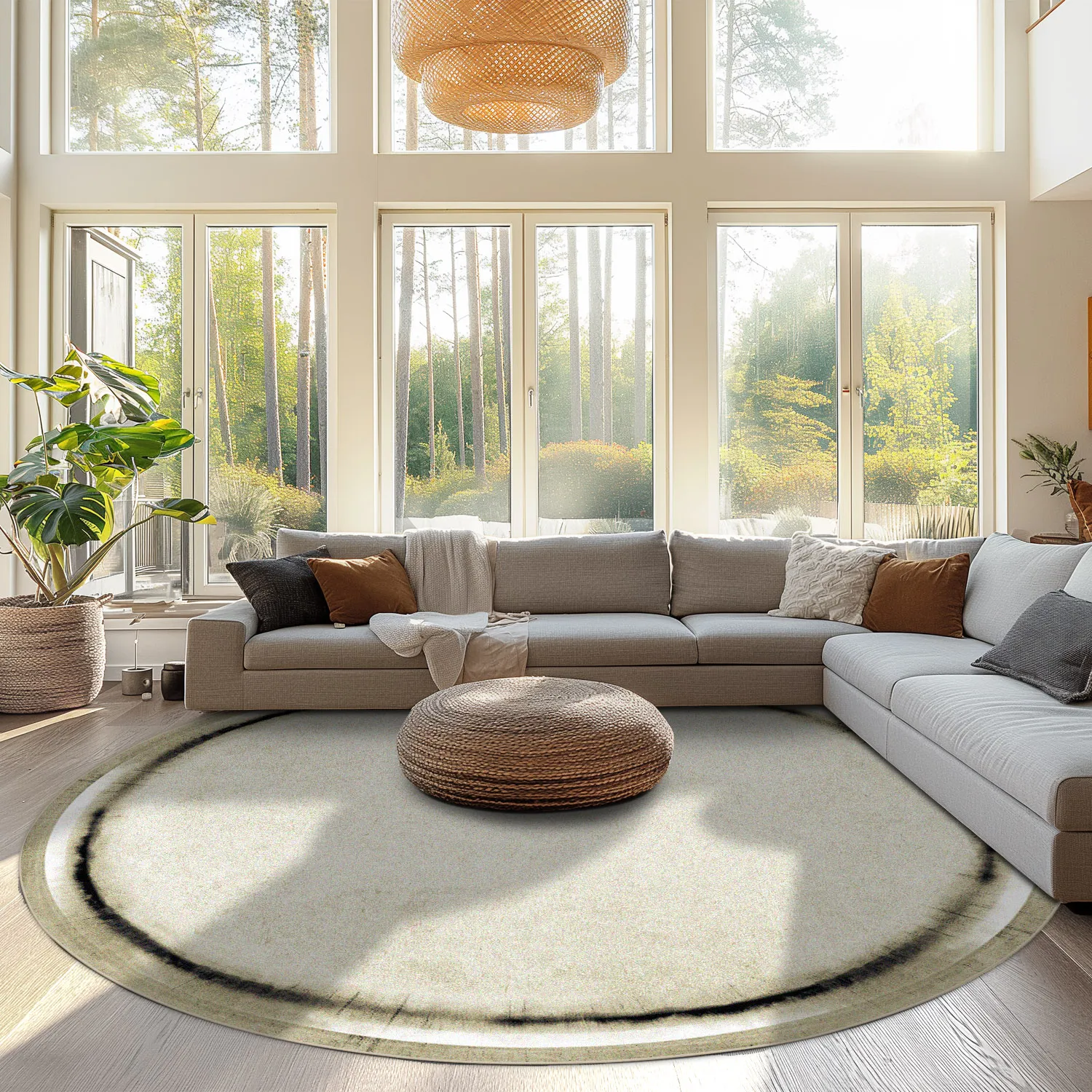 Round rug - Arriate (beige/grey)