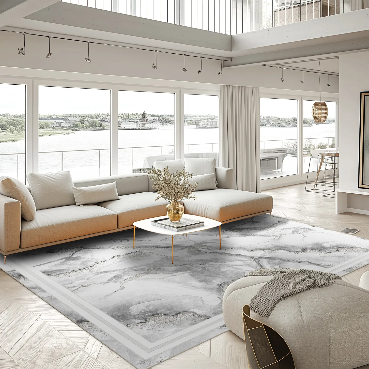 Wilton rug - Attika (grey/white)