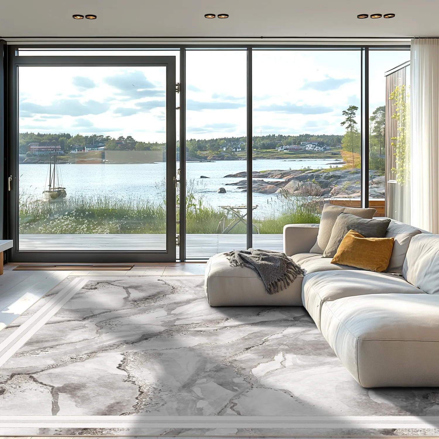 Wilton rug - Attika (grey/white)