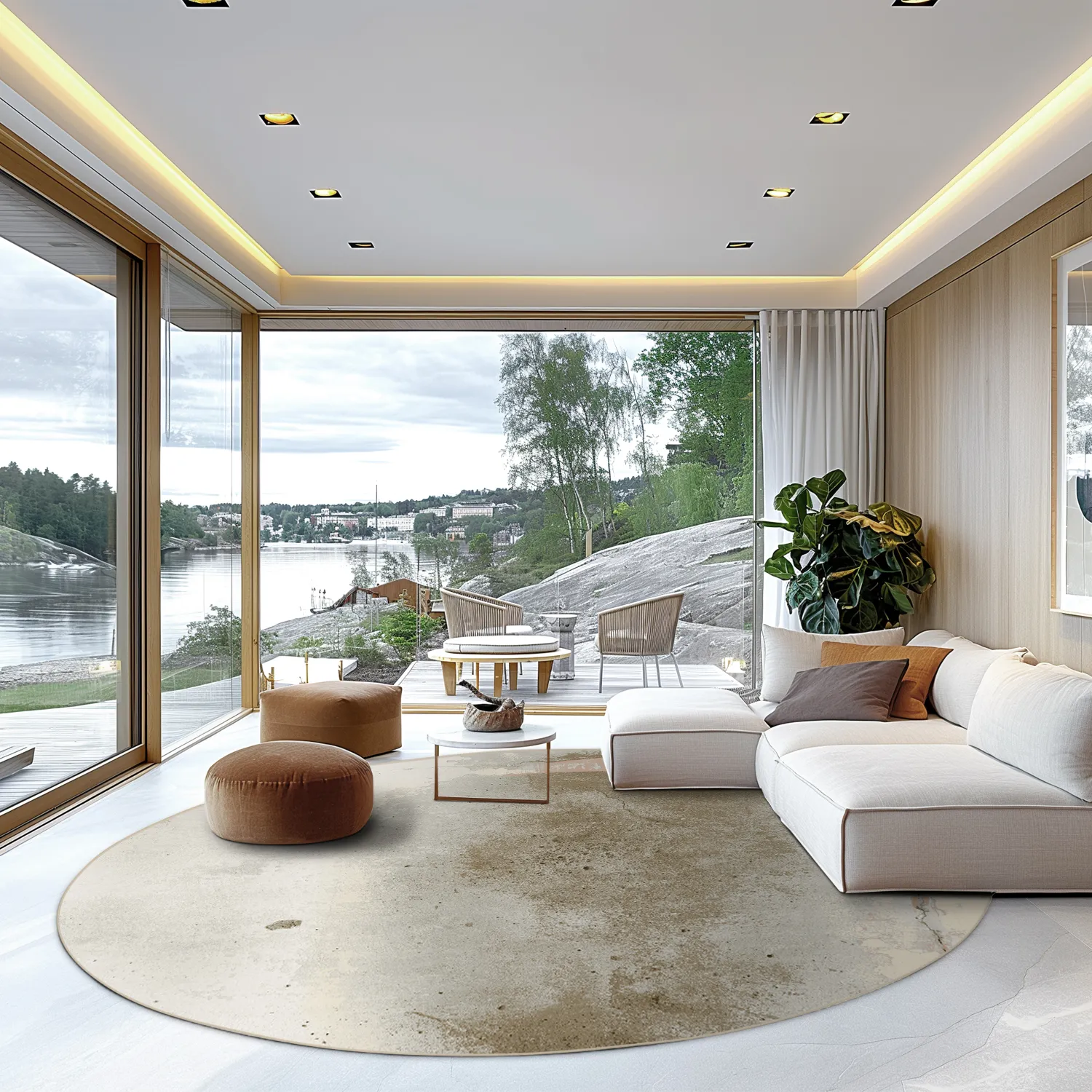 Round rug - Aurelia (beige)