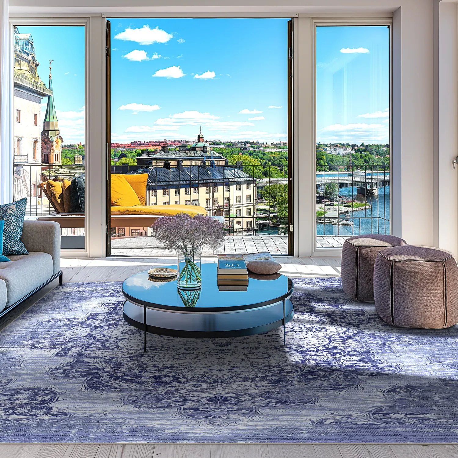 Wilton rug - Badem (blue)