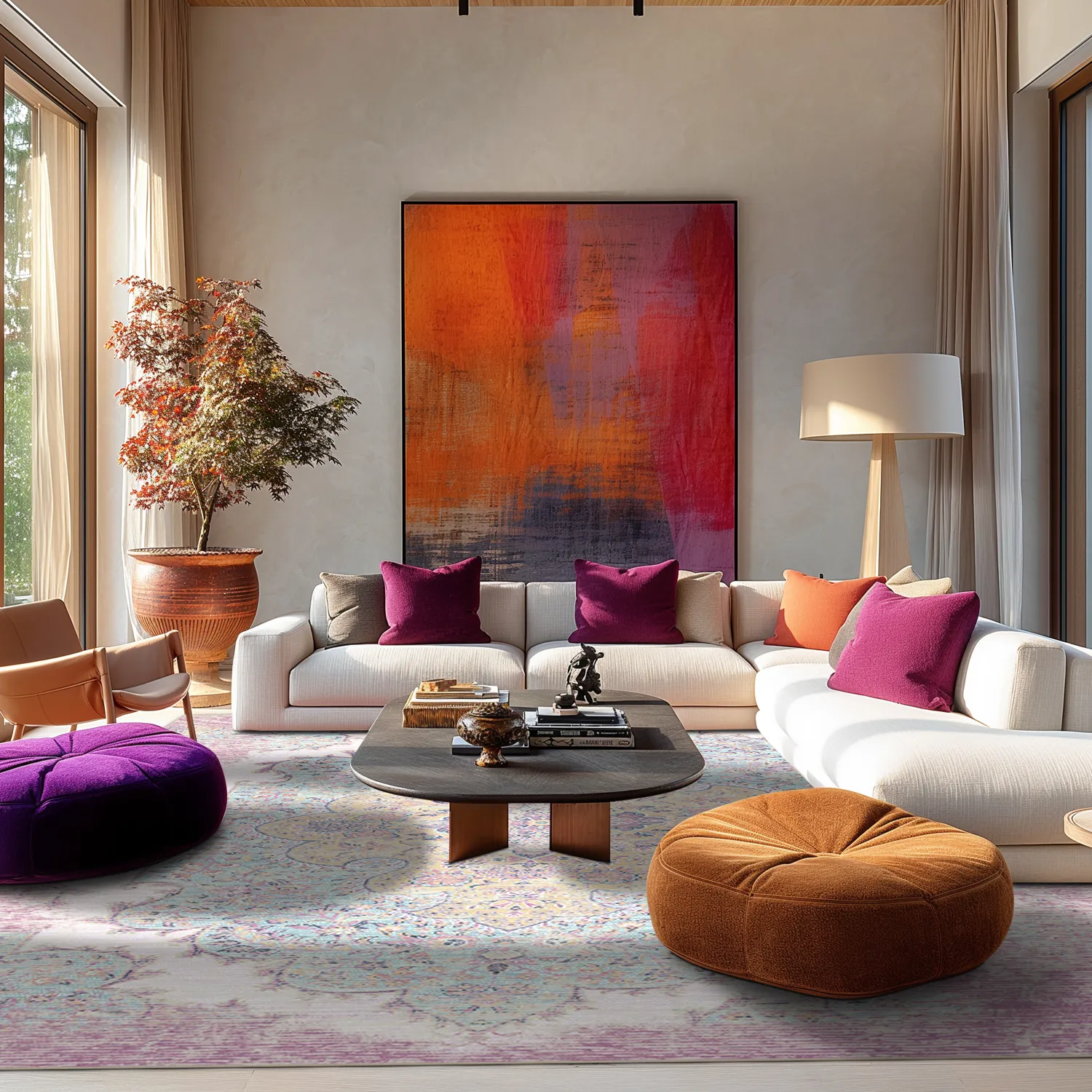 Wilton rug - Badem (pink/multi)
