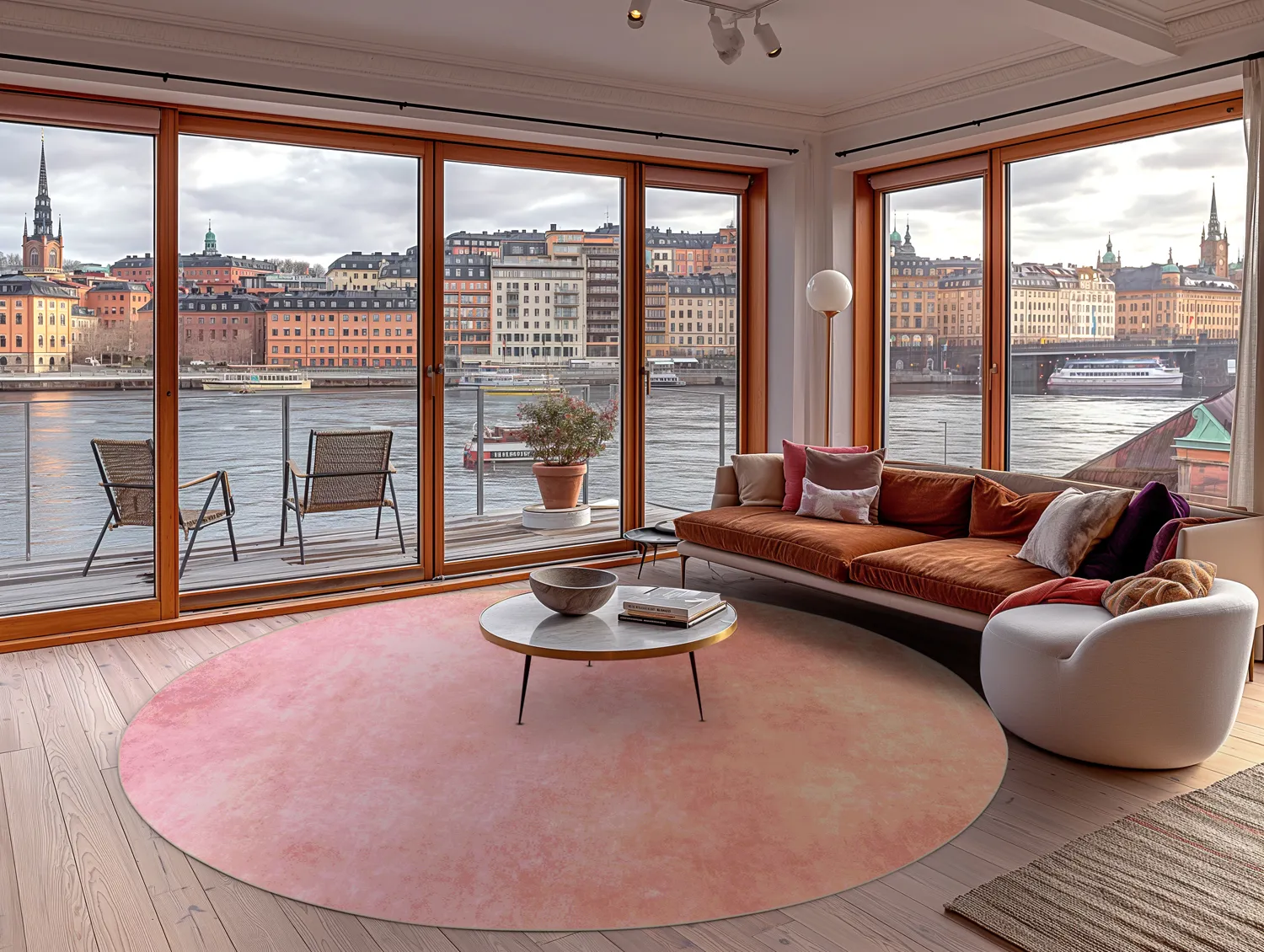 Round rug - Baden (pink)