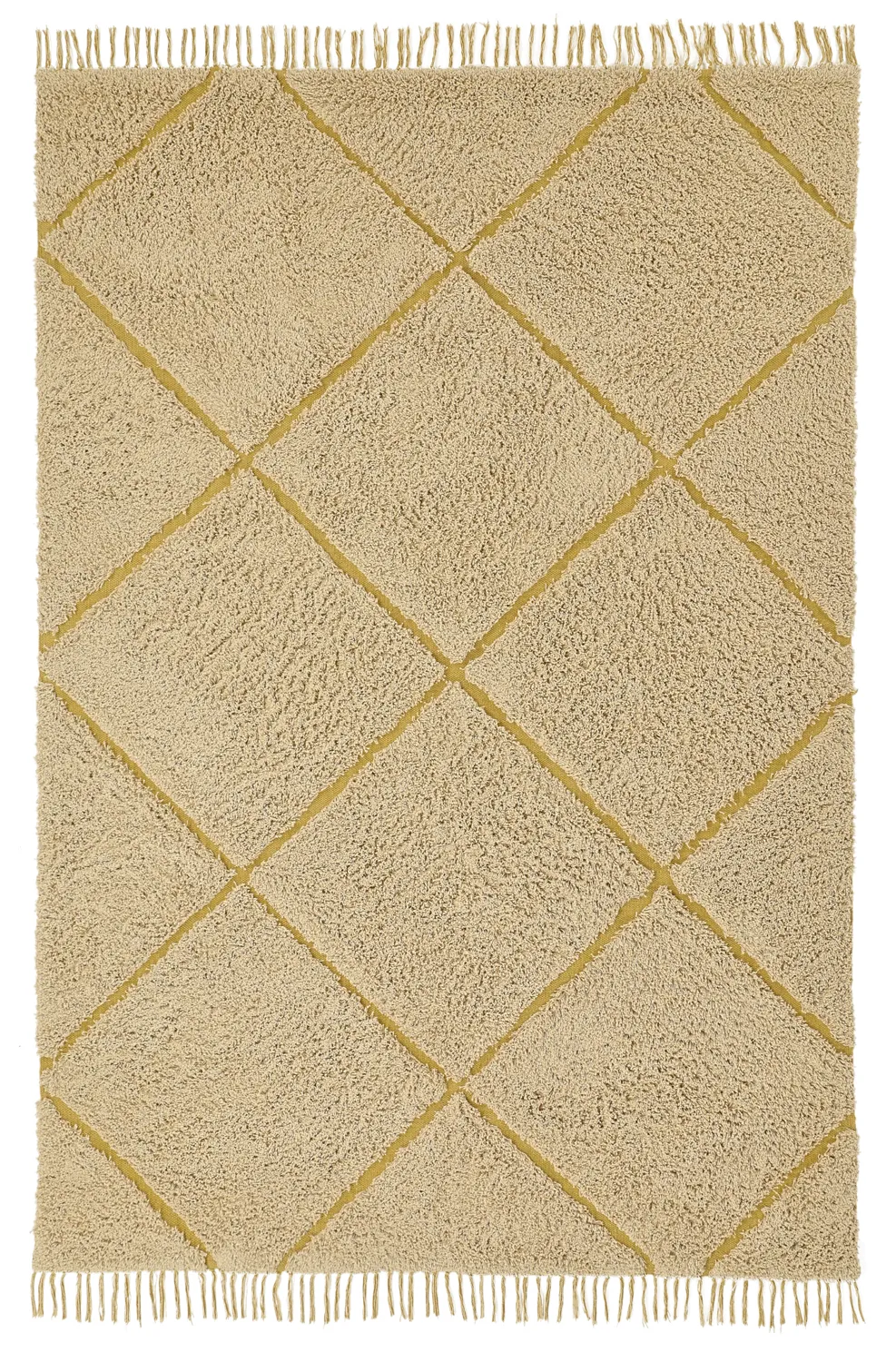 Shaggy rugs - Bellevue Natural Cotton Shaggy (beige/brown)