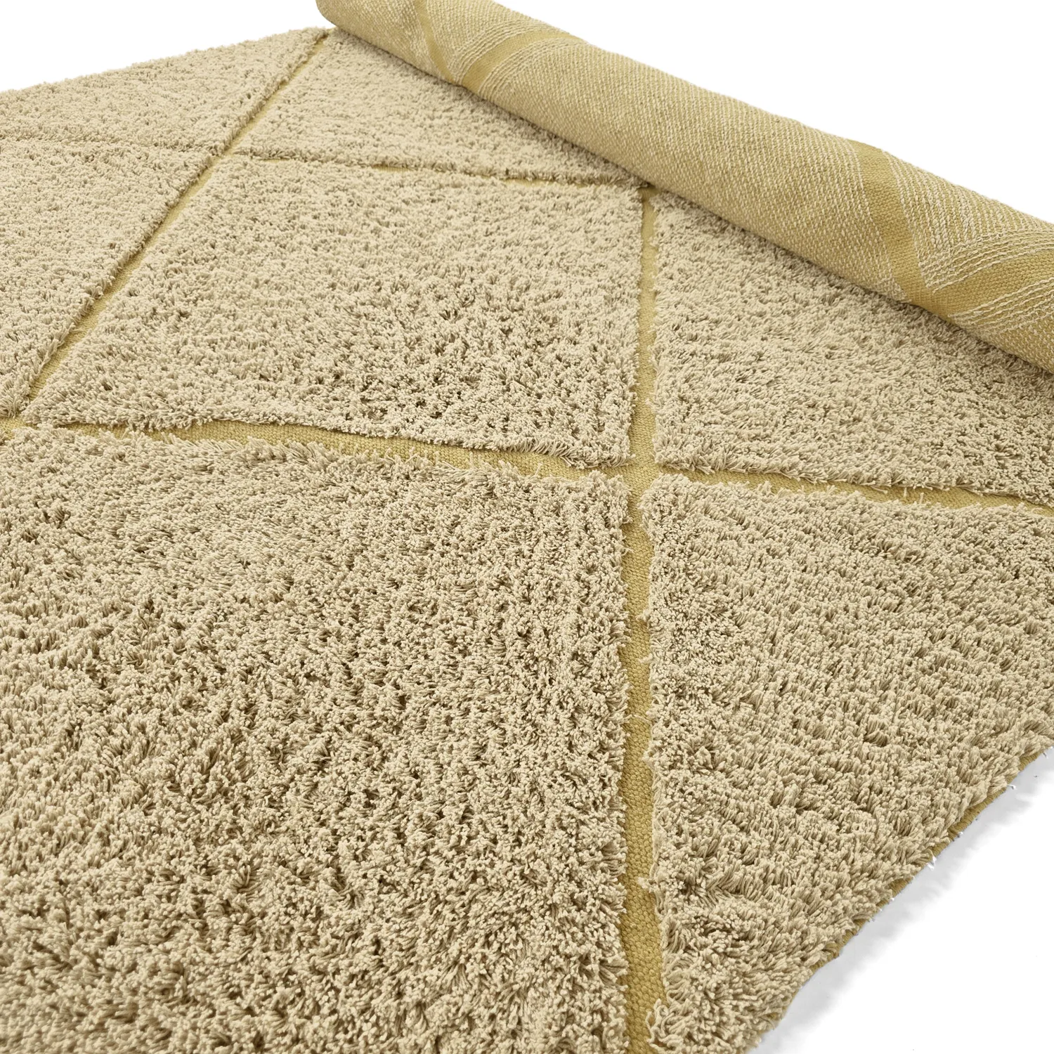 Shaggy rugs - Bellevue Natural Cotton Shaggy (beige/brown)