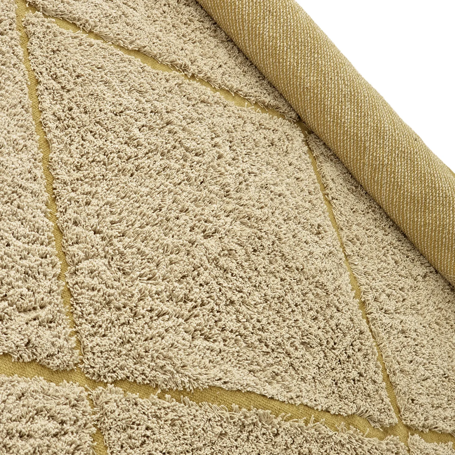 Shaggy rugs - Bellevue Natural Cotton Shaggy (beige/brown)