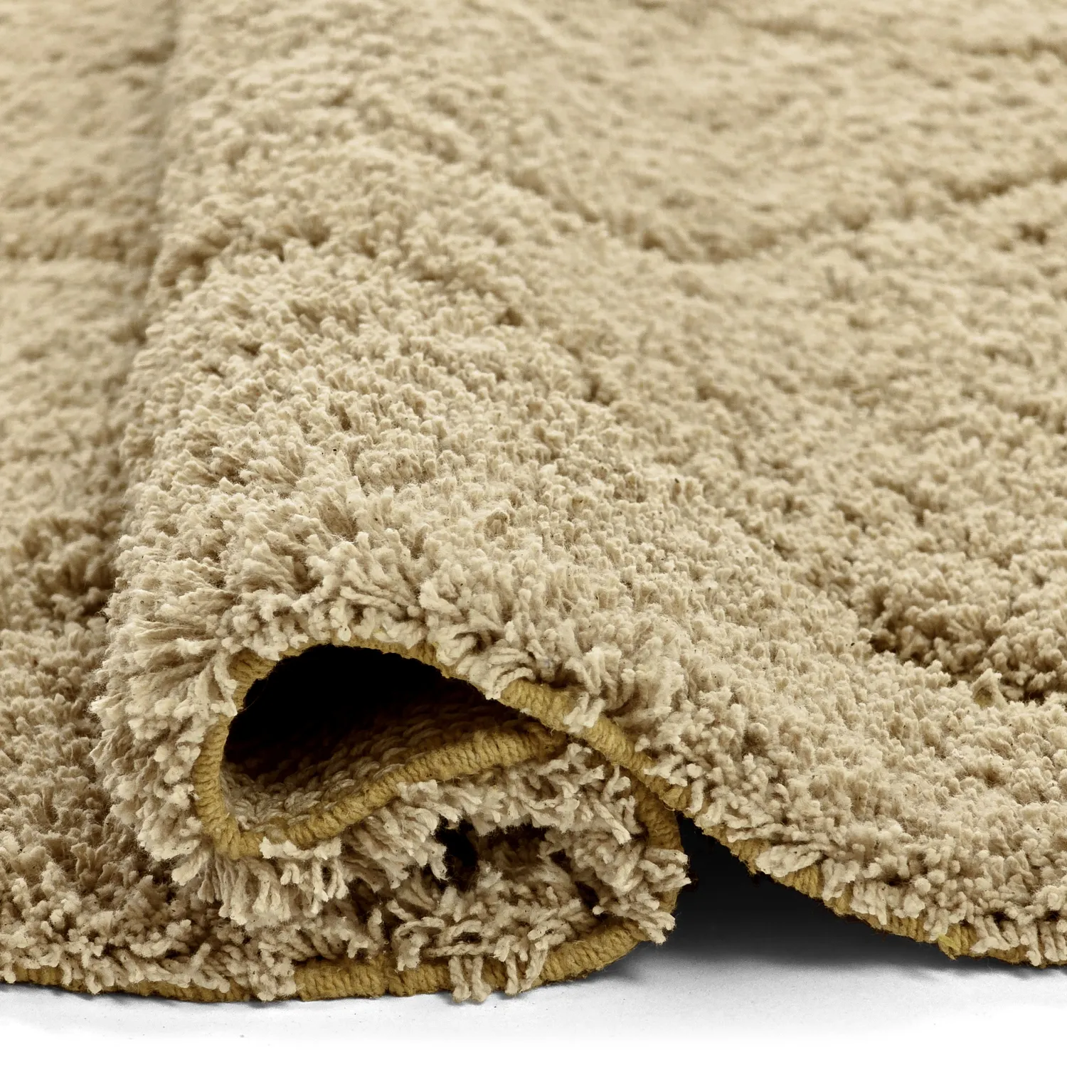 Shaggy rugs - Bellevue Natural Cotton Shaggy (beige/brown)