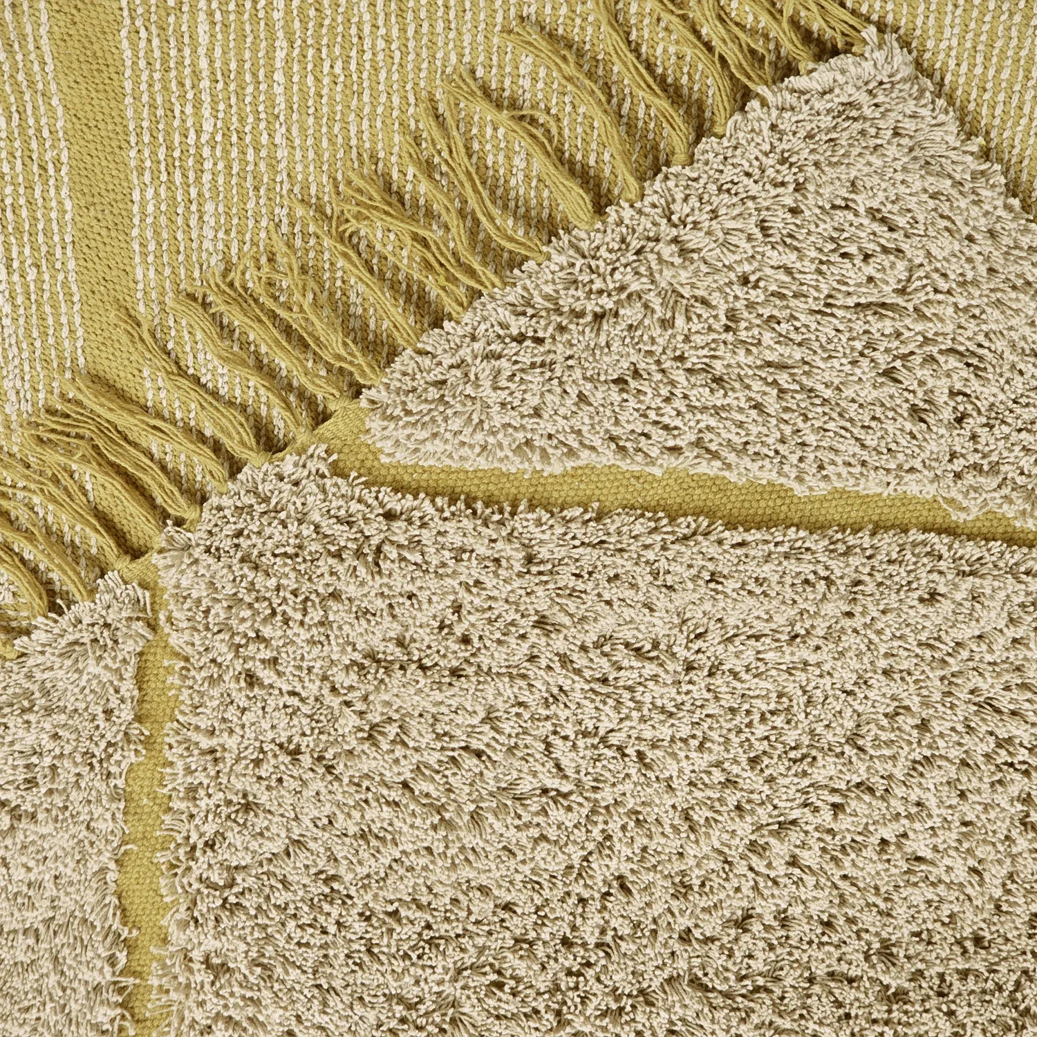 Shaggy rugs - Bellevue Natural Cotton Shaggy (beige/brown)