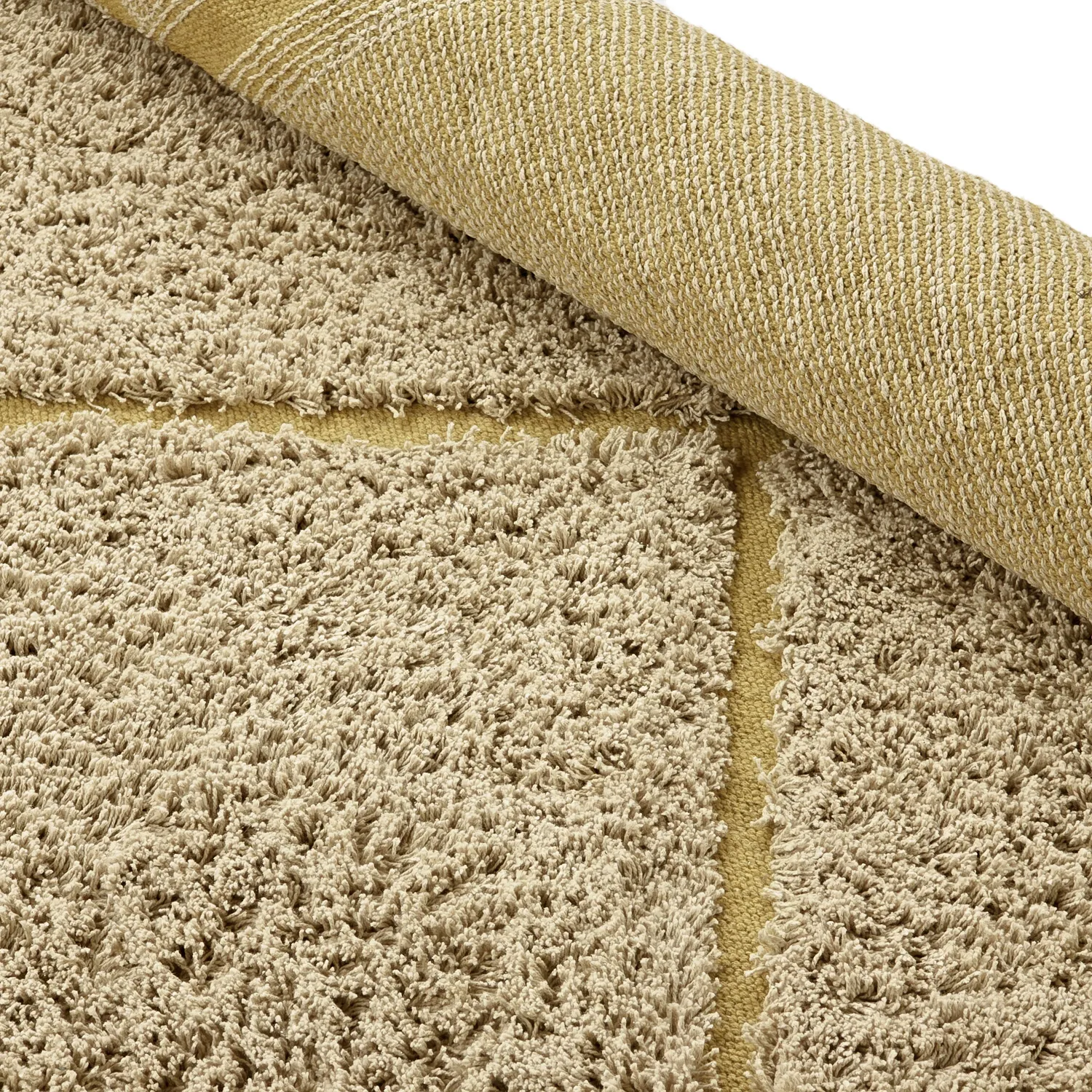 Shaggy rugs - Bellevue Natural Cotton Shaggy (beige/brown)