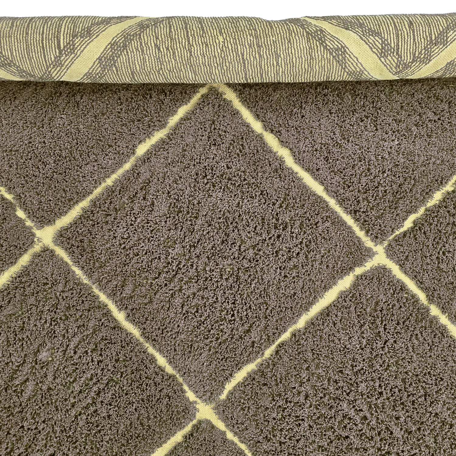 Shaggy rugs - Bellevue Natural Cotton Shaggy (brown/yellow)