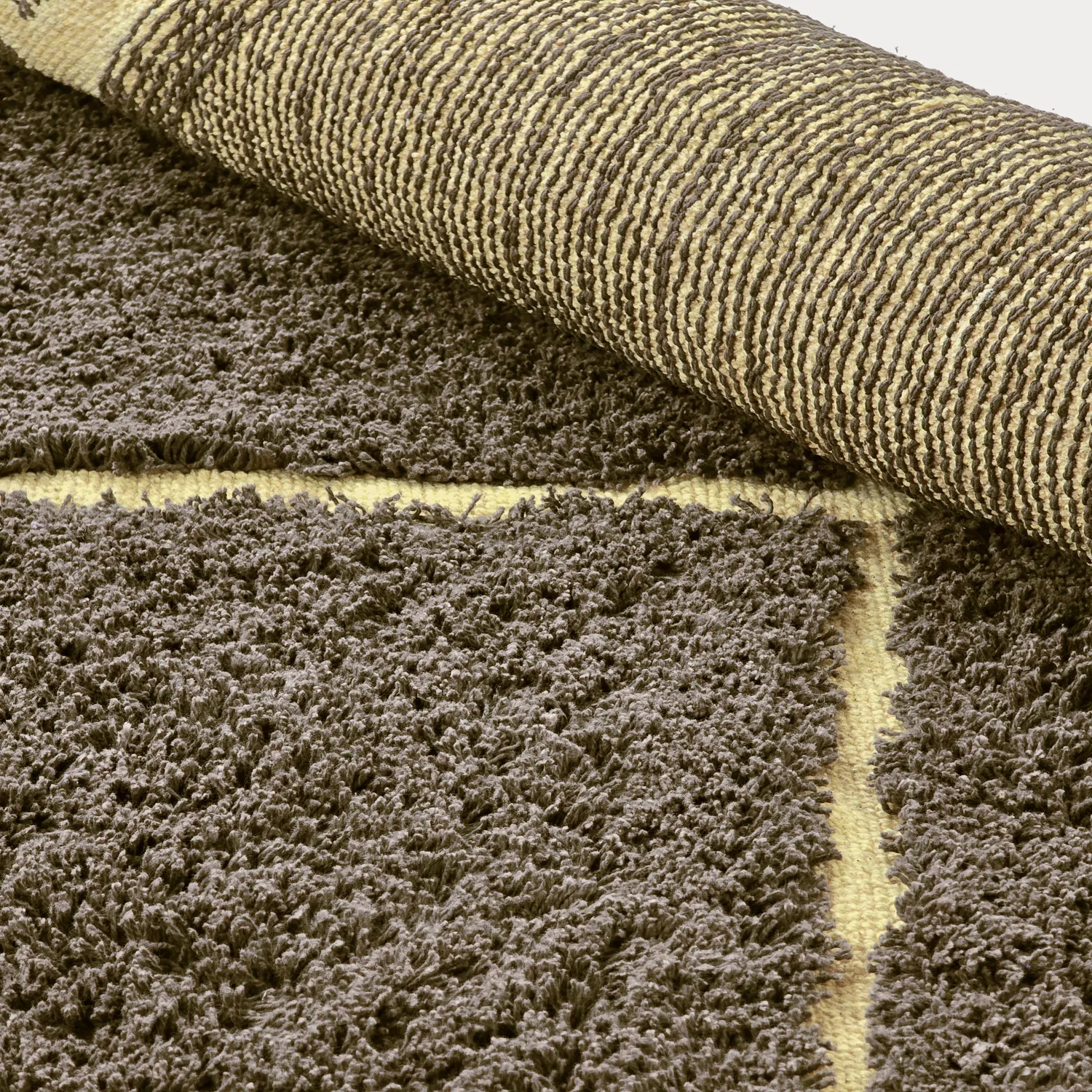 Shaggy rugs - Bellevue Natural Cotton Shaggy (brown/yellow)