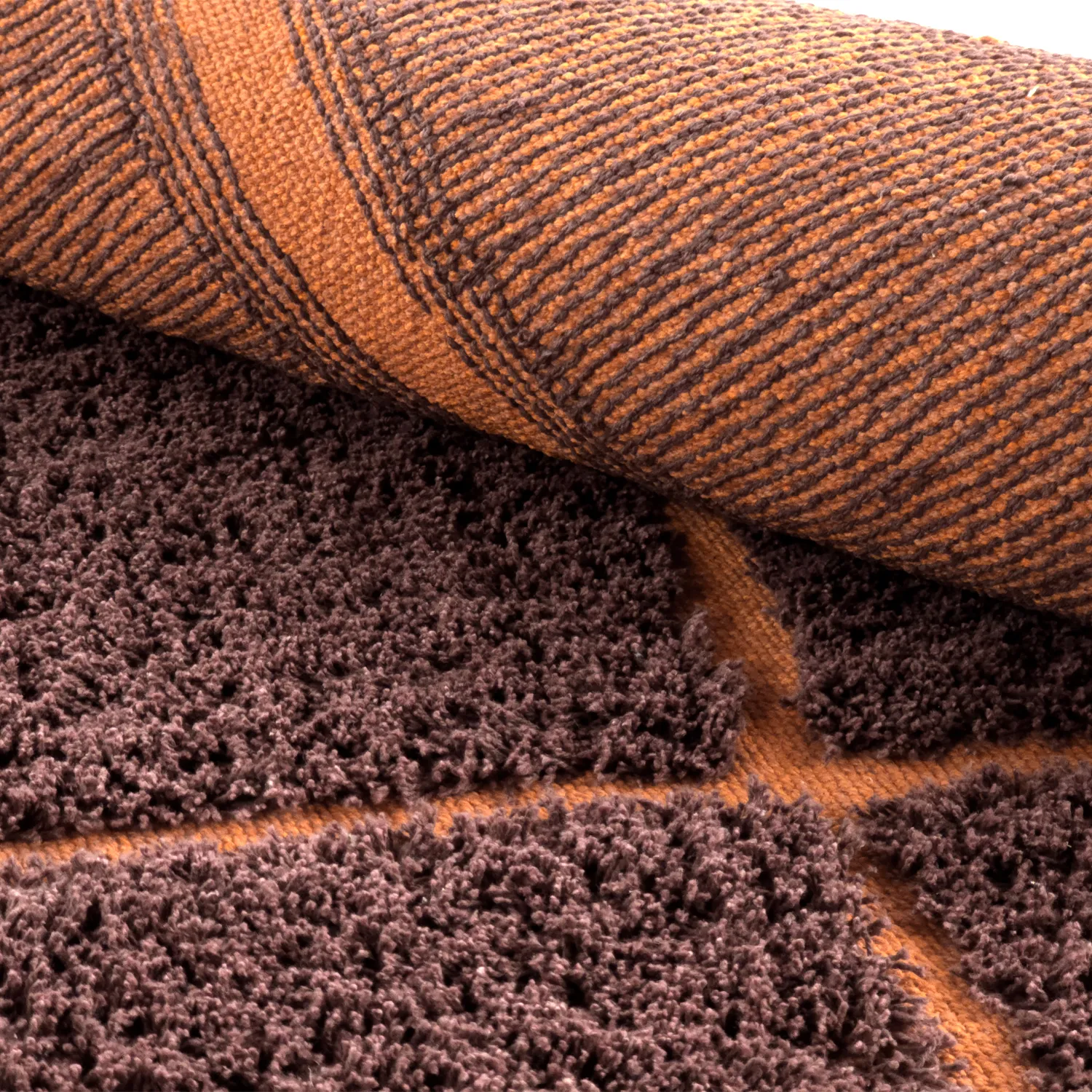 Shaggy rugs - Bellevue Natural Cotton Shaggy (red/orange)