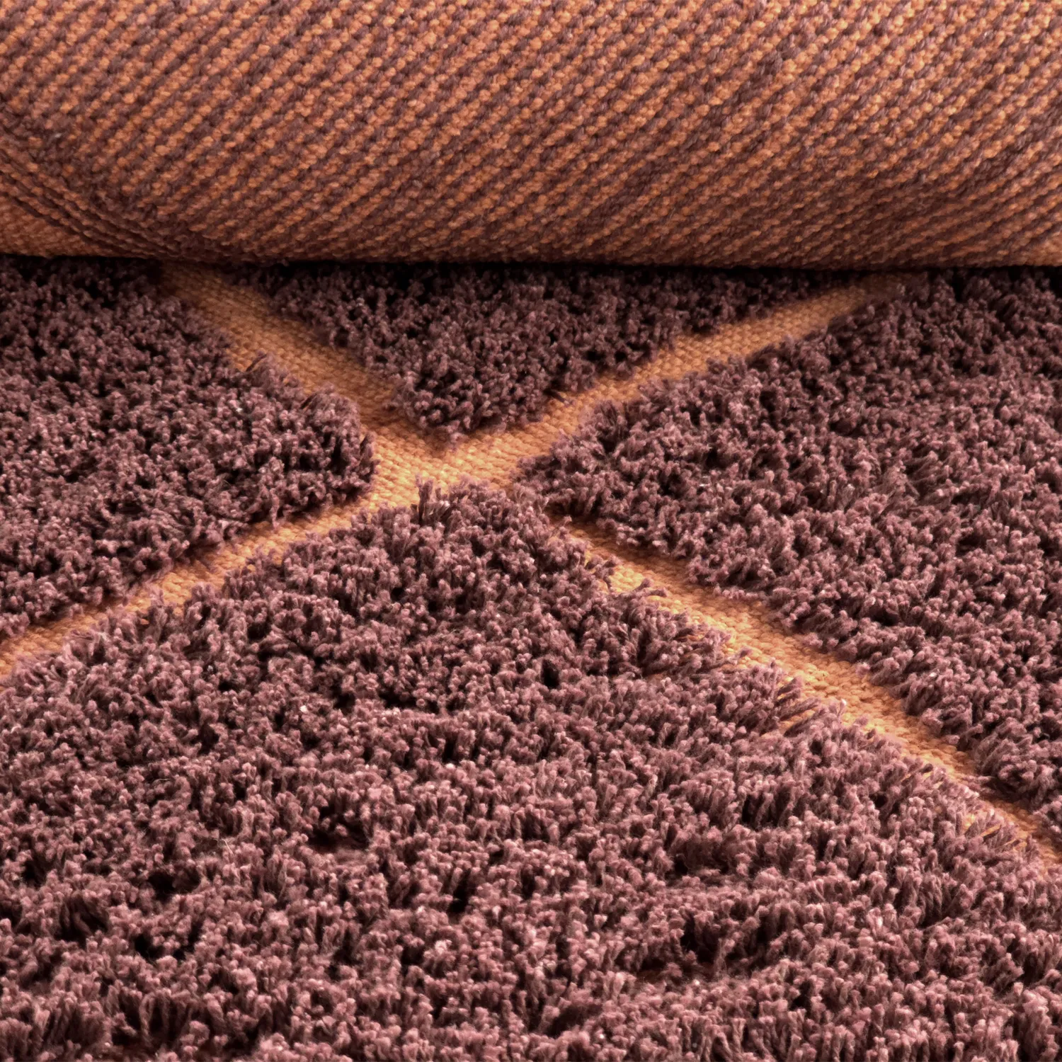 Shaggy rugs - Bellevue Natural Cotton Shaggy (red/orange)