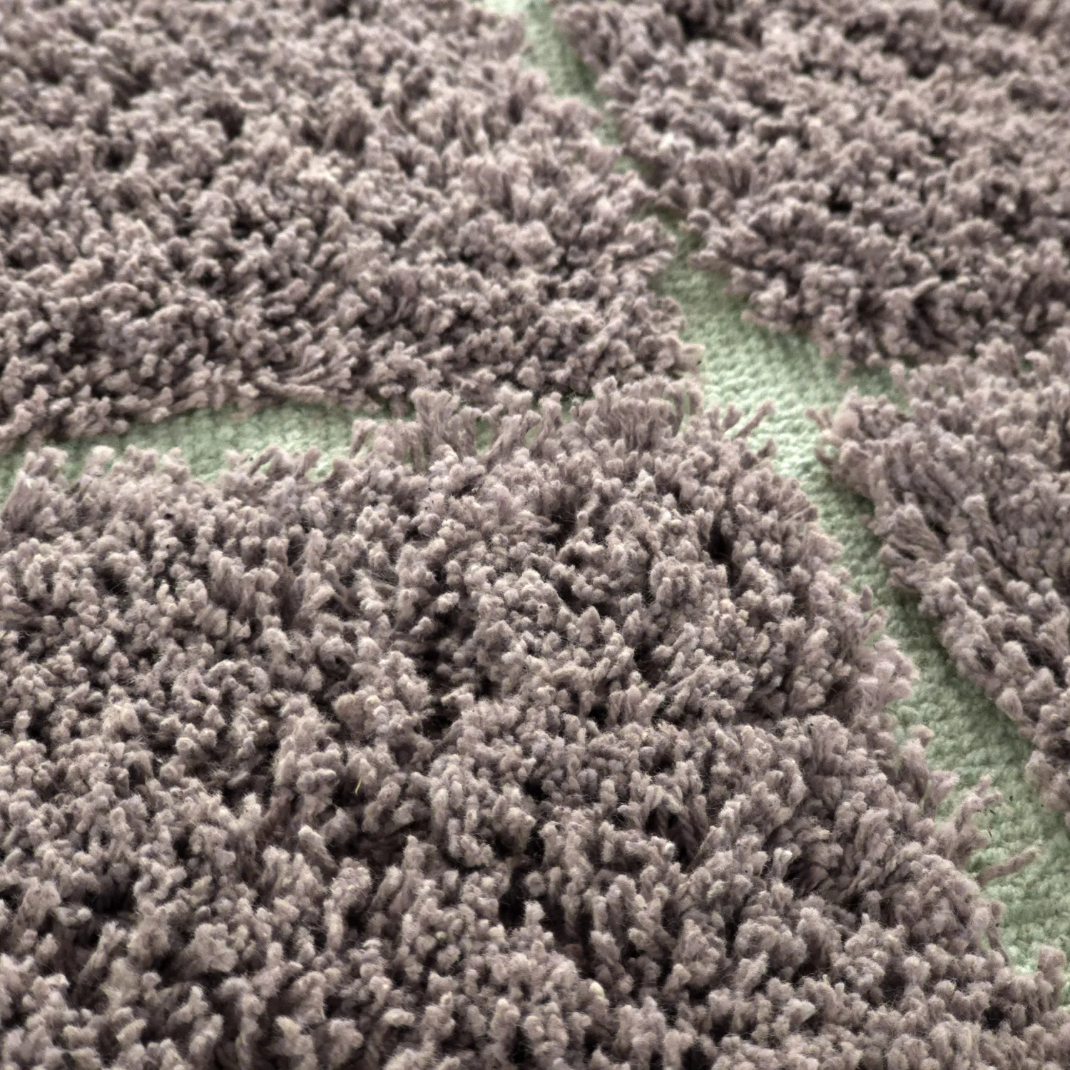 Shaggy rugs - Bellevue Natural Cotton Shaggy (taupe/green)